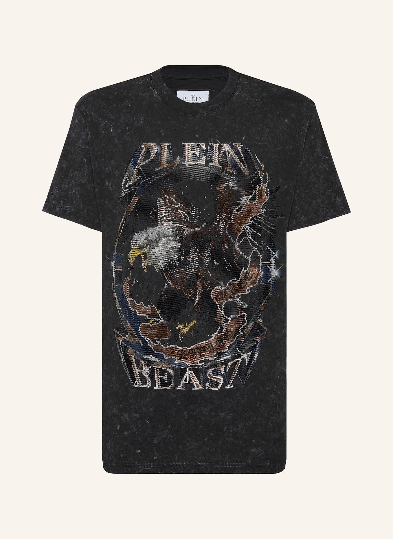 PHILIPP PLEIN T-Shirt mit Schmucksteinen, Farbe: SCHWARZ (Bild 1)