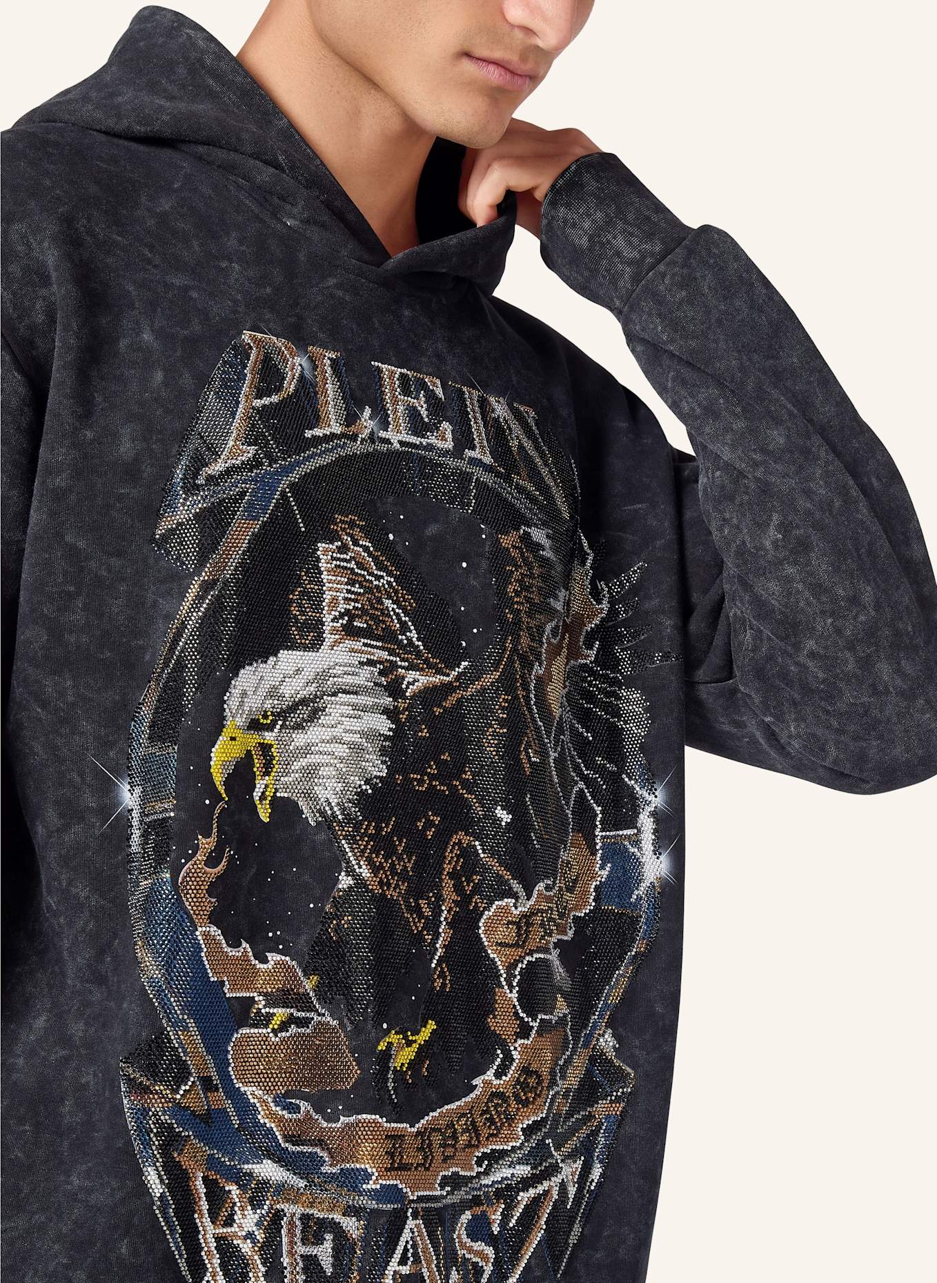 PHILIPP PLEIN Hoodie, Farbe: SCHWARZ (Bild 3)