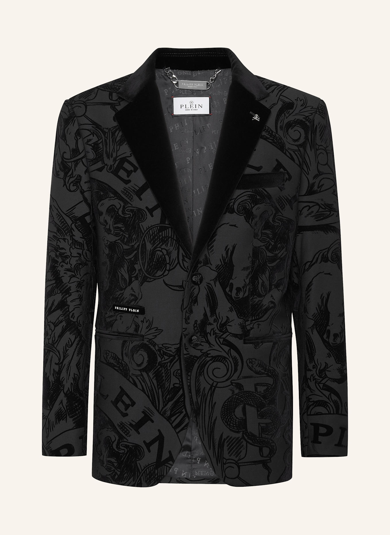 PHILIPP PLEIN Wollsakko Regular Fit: SCHWARZ
