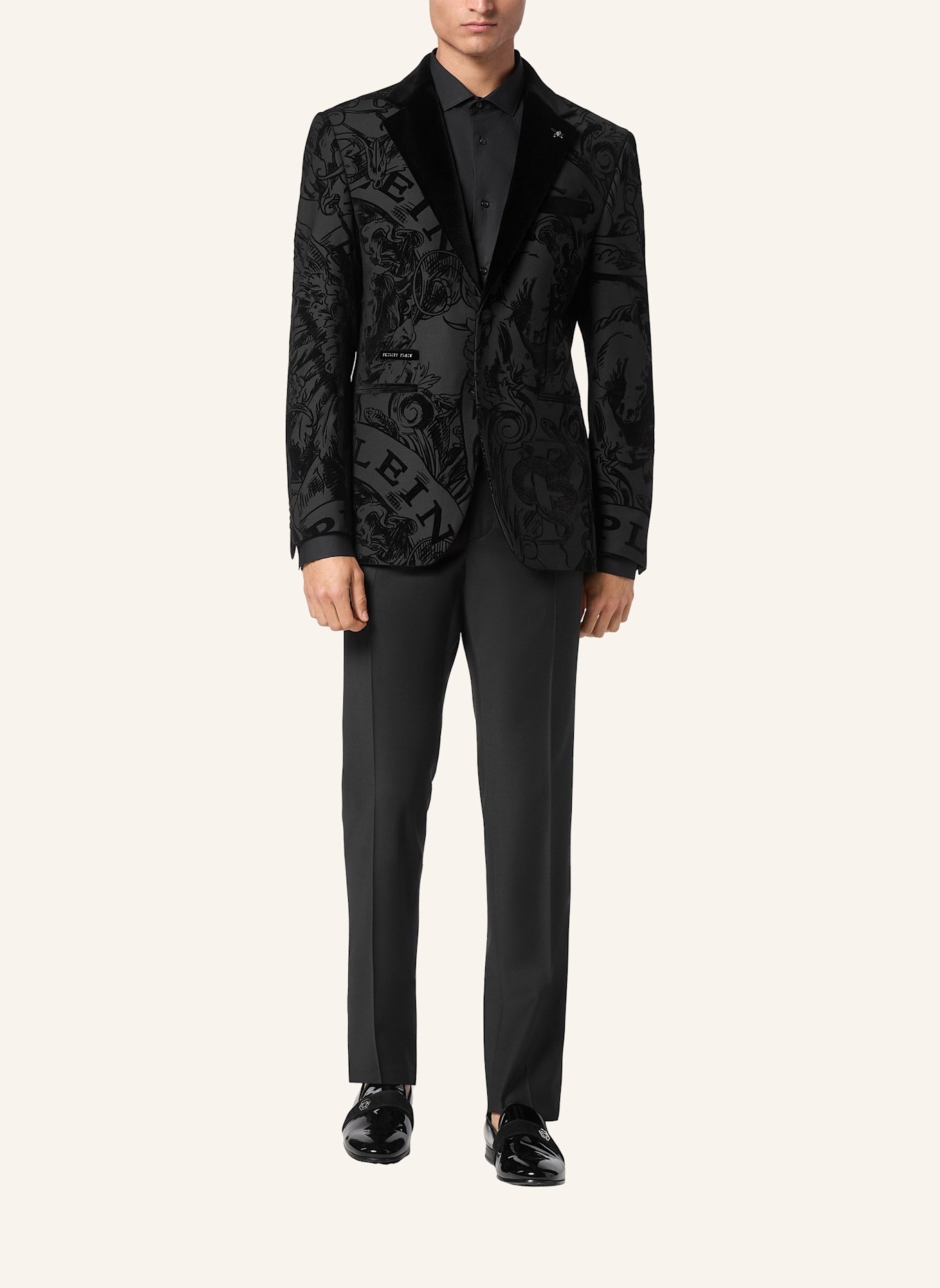 PHILIPP PLEIN Wollsakko Regular Fit: SCHWARZ