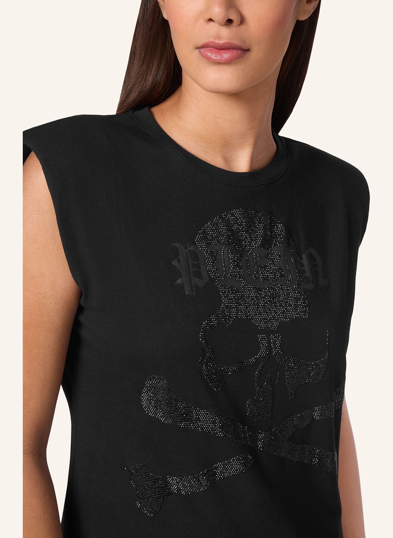 PHILIPP PLEIN Tanktop SKULL&BONES, Farbe: SCHWARZ (Bild 3)