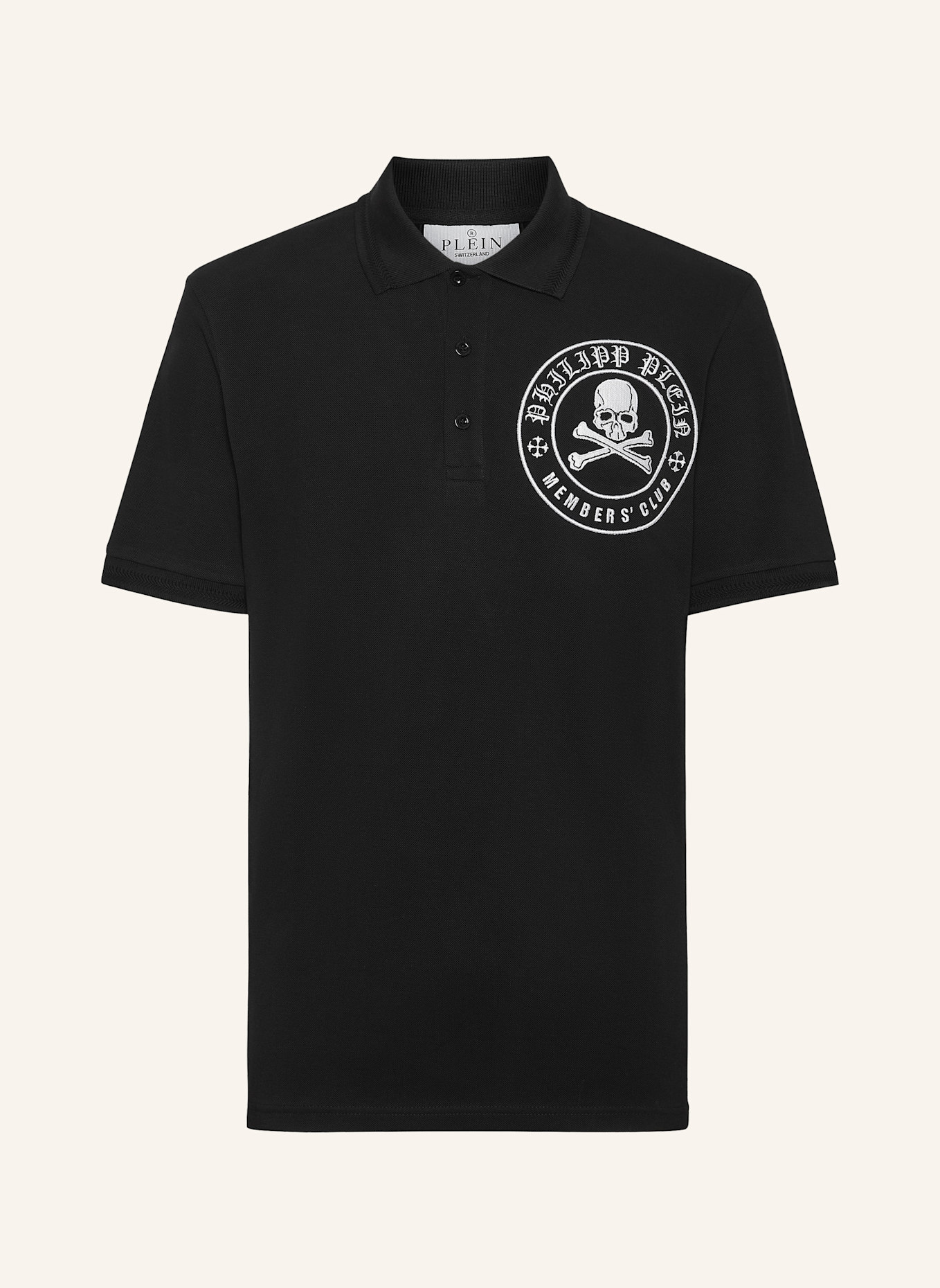 PHILIPP PLEIN Poloshirt SKULL&BONES, Farbe: SCHWARZ (Bild 1)