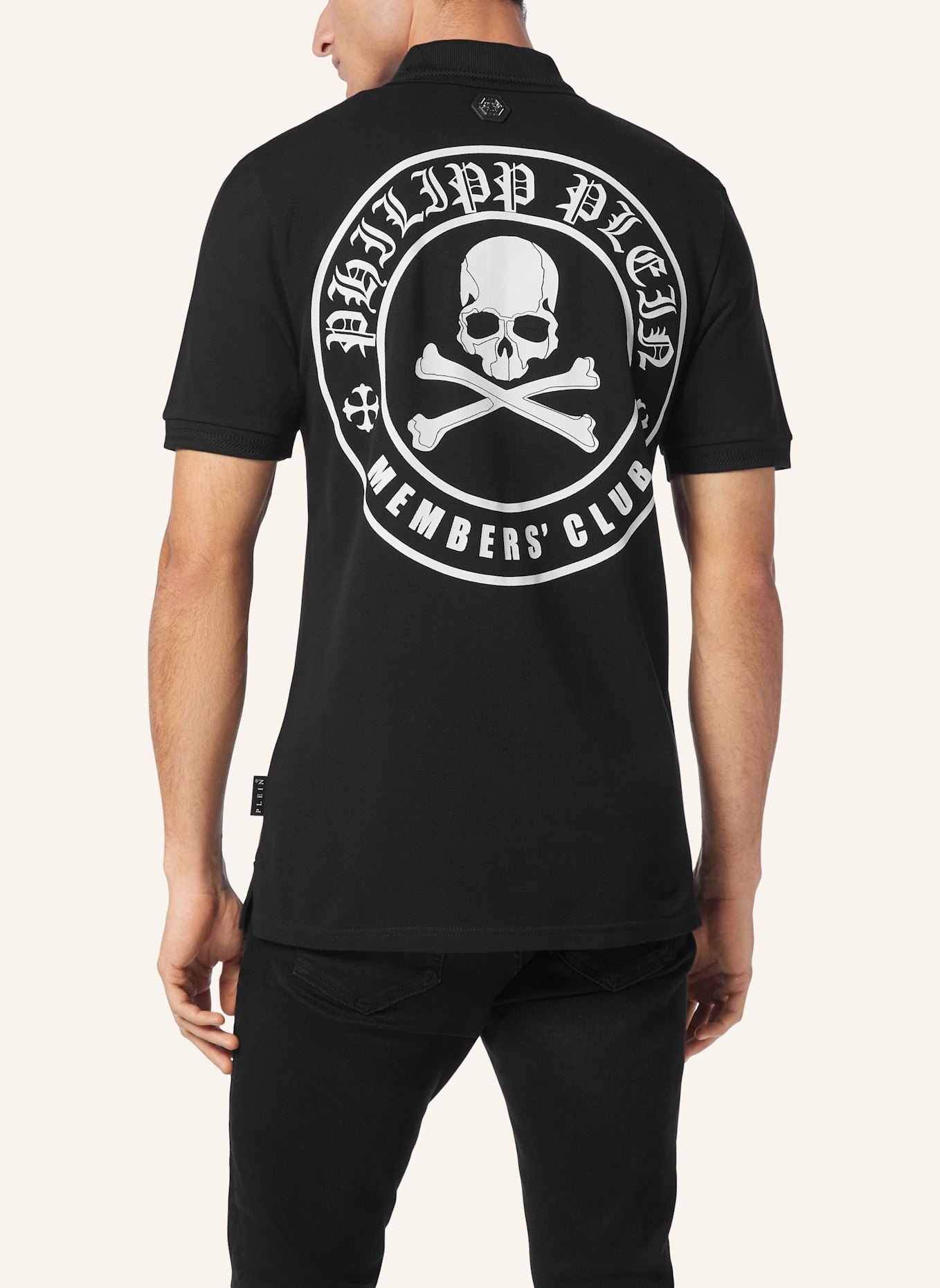 PHILIPP PLEIN Poloshirt SKULL&BONES, Farbe: SCHWARZ (Bild 2)