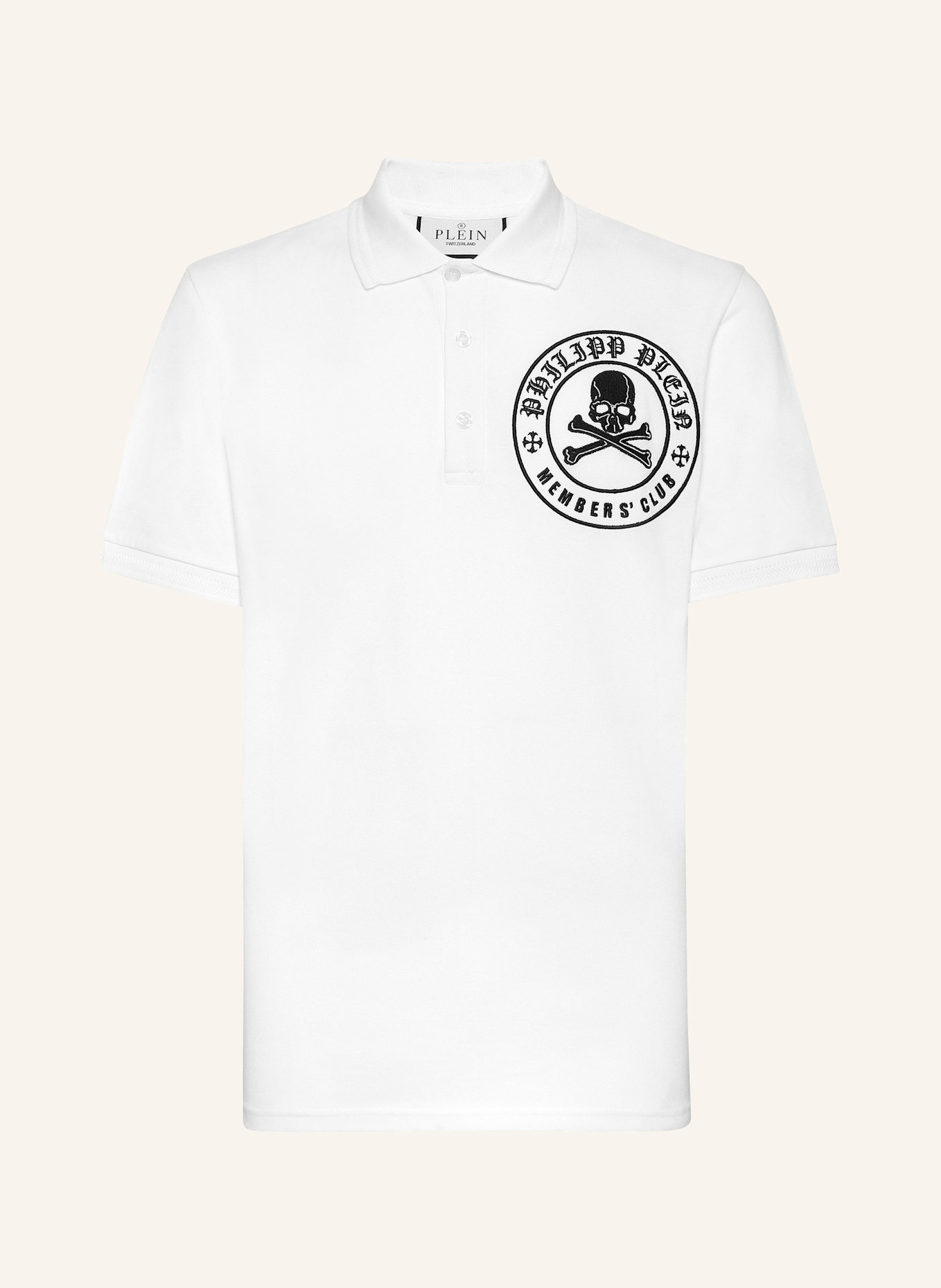 PHILIPP PLEIN Poloshirt SKULL&BONES, Farbe: WEISS (Bild 1)