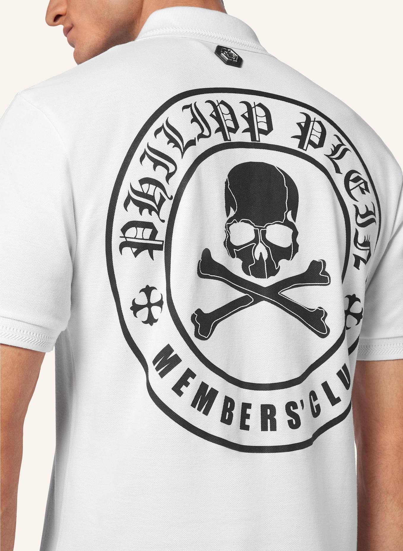 PHILIPP PLEIN Poloshirt SKULL&BONES, Farbe: WEISS (Bild 3)