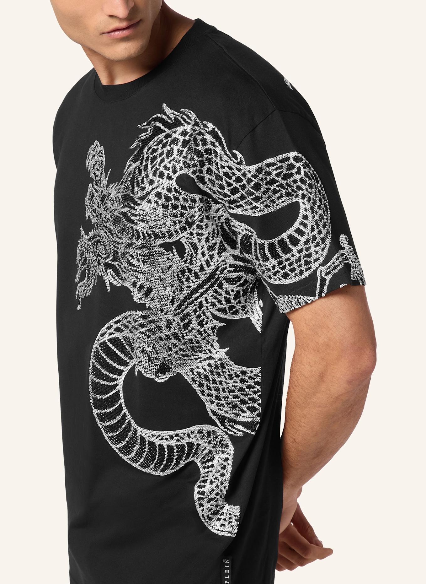 PHILIPP PLEIN T-Shirt mit Schmucksteinen DRAGON, Farbe: SCHWARZ (Bild 3)