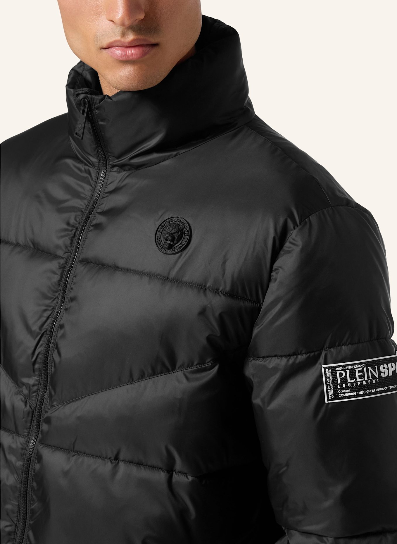 PLEIN SPORT Daunenjacke, Farbe: SCHWARZ/ WEISS/ DUNKELGRÜN (Bild 2)