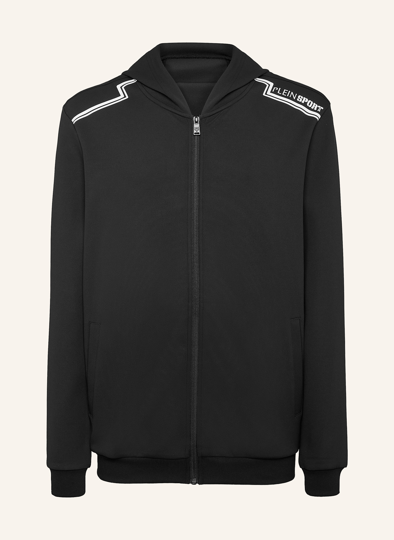 PLEIN SPORT Sweatjacke mit Kapuze, Farbe: SCHWARZ (Bild 1)