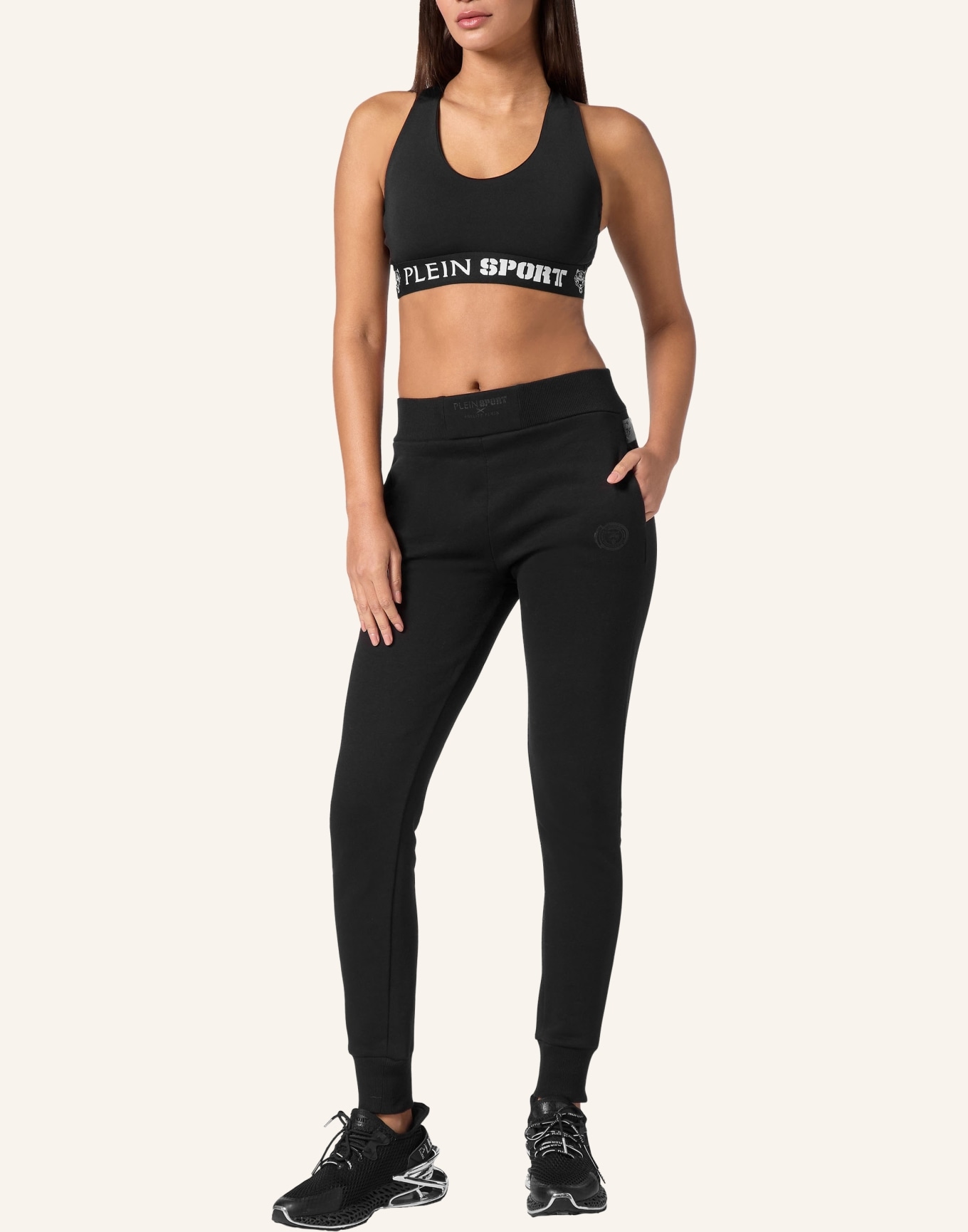 PLEIN SPORT Cropped Top, Farbe: SCHWARZ (Bild 4)