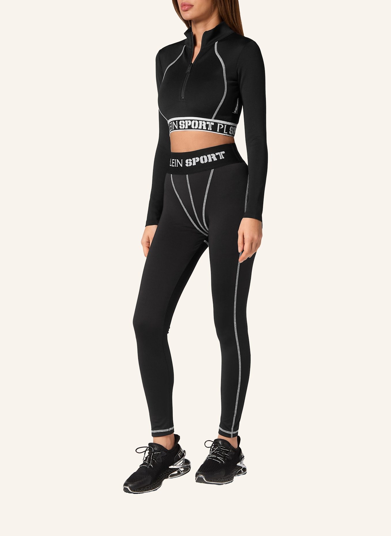 PLEIN SPORT Cropped Top, Farbe: SCHWARZ (Bild 4)