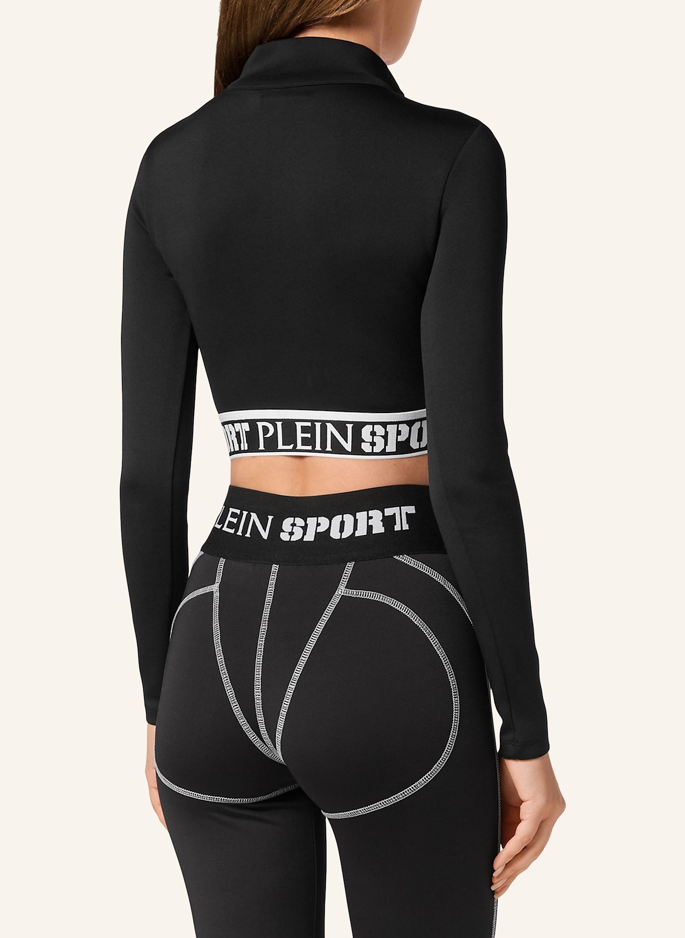 PLEIN SPORT Cropped Top, Farbe: SCHWARZ (Bild 2)