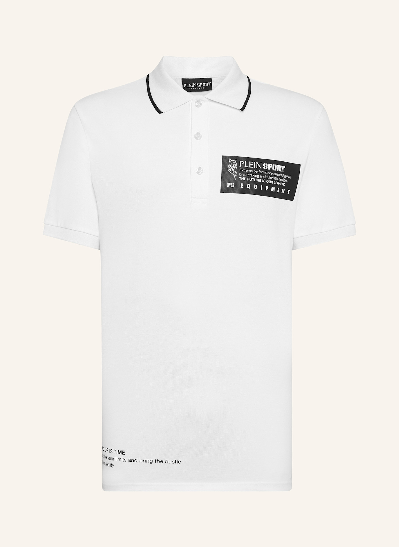 PLEIN SPORT Poloshirt, Farbe: WEISS/ SCHWARZ (Bild 1)