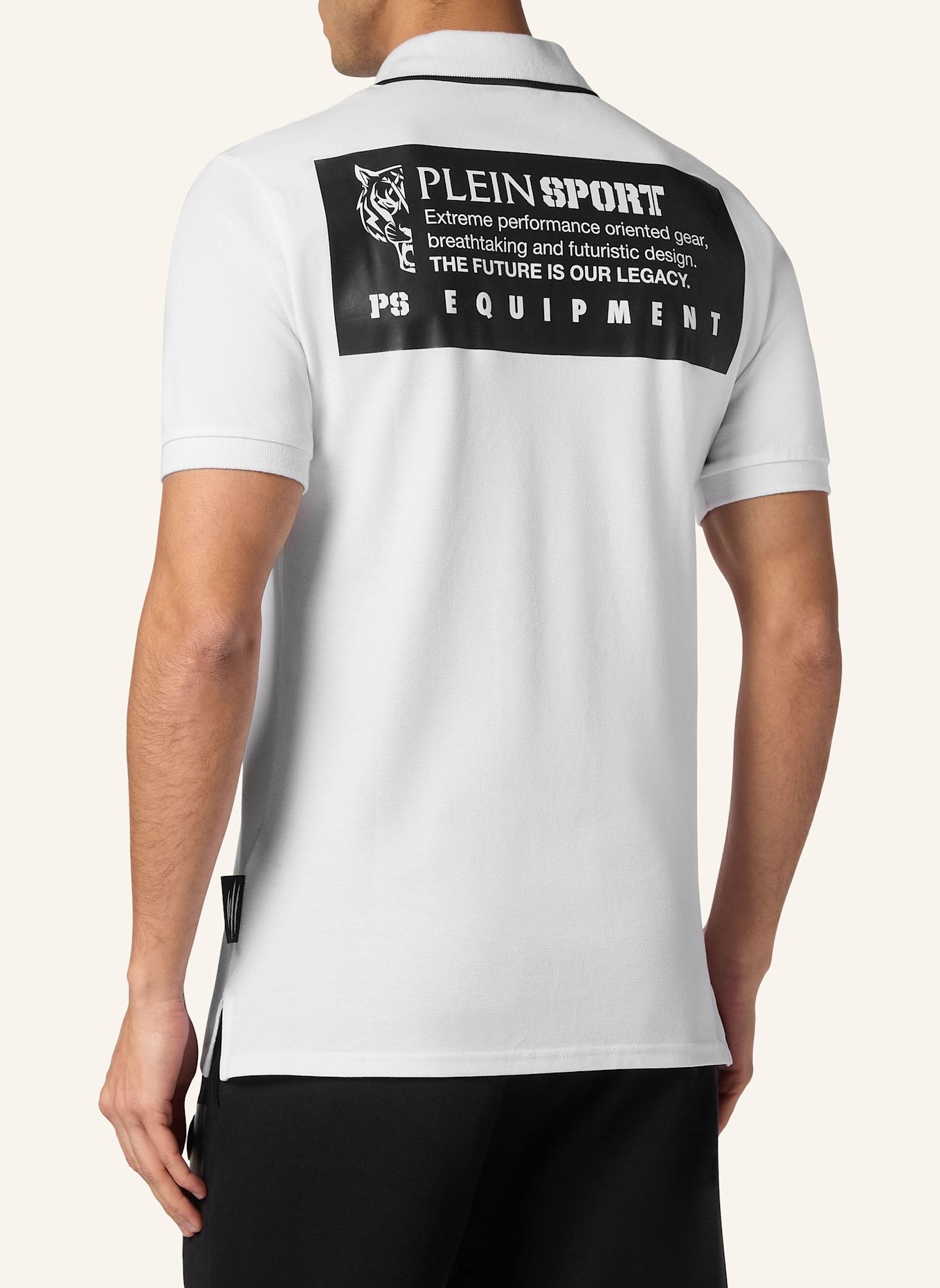 PLEIN SPORT Poloshirt, Farbe: WEISS/ SCHWARZ (Bild 2)