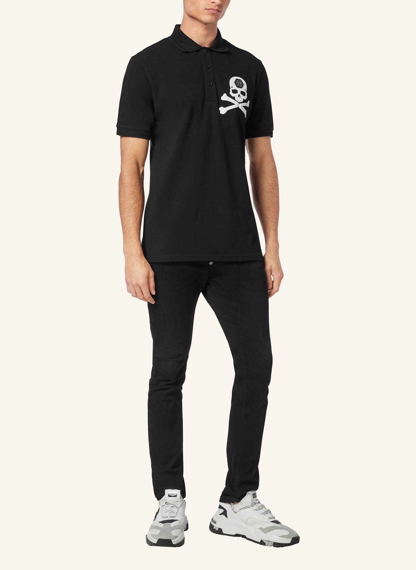 PHILIPP PLEIN PHILIPP PLEIN Poloshirt SKULL&BONES, Farbe: SCHWARZ (Bild 4)