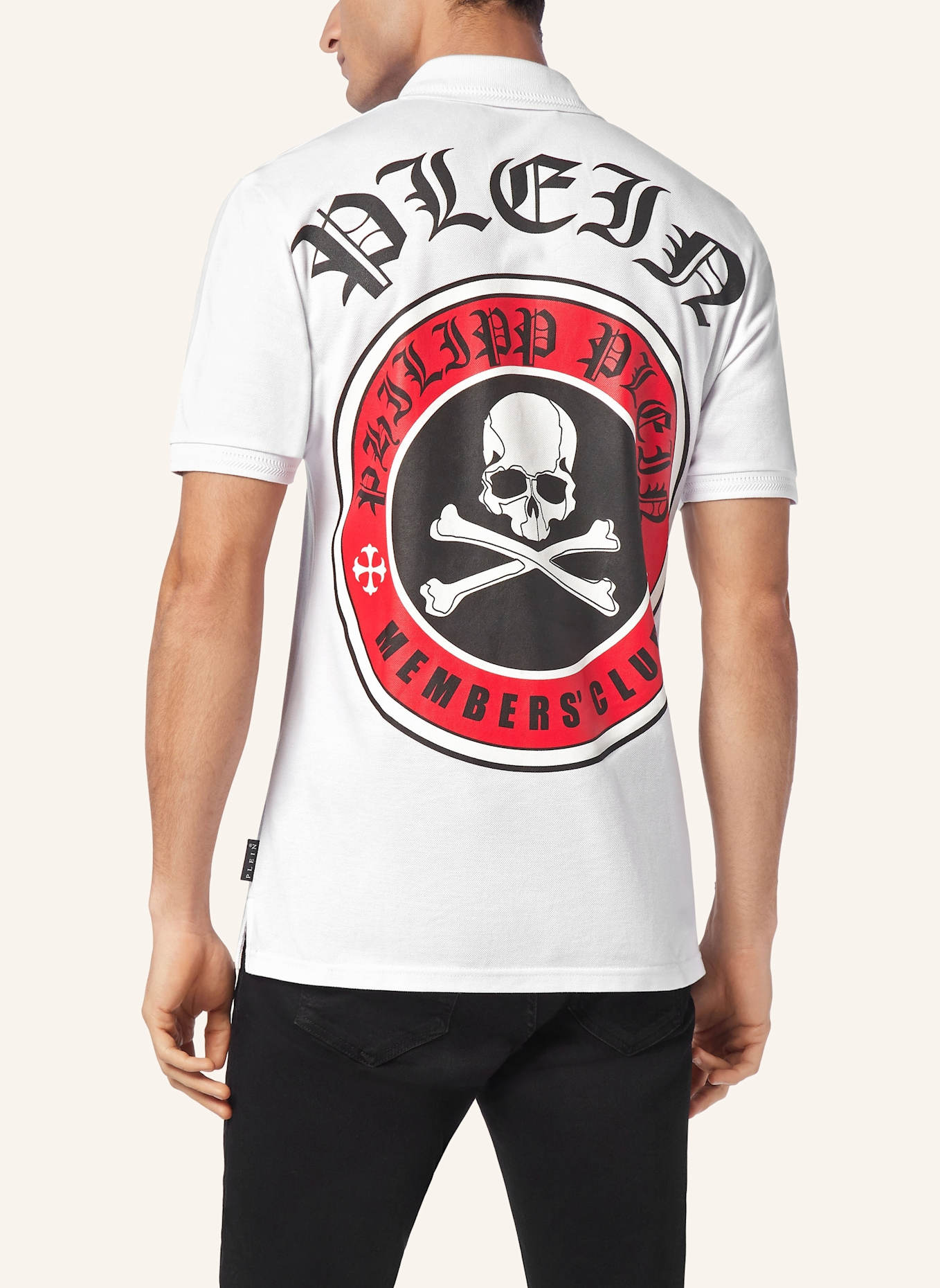 PHILIPP PLEIN Poloshirt SKULL&BONES, Farbe: WEISS (Bild 2)