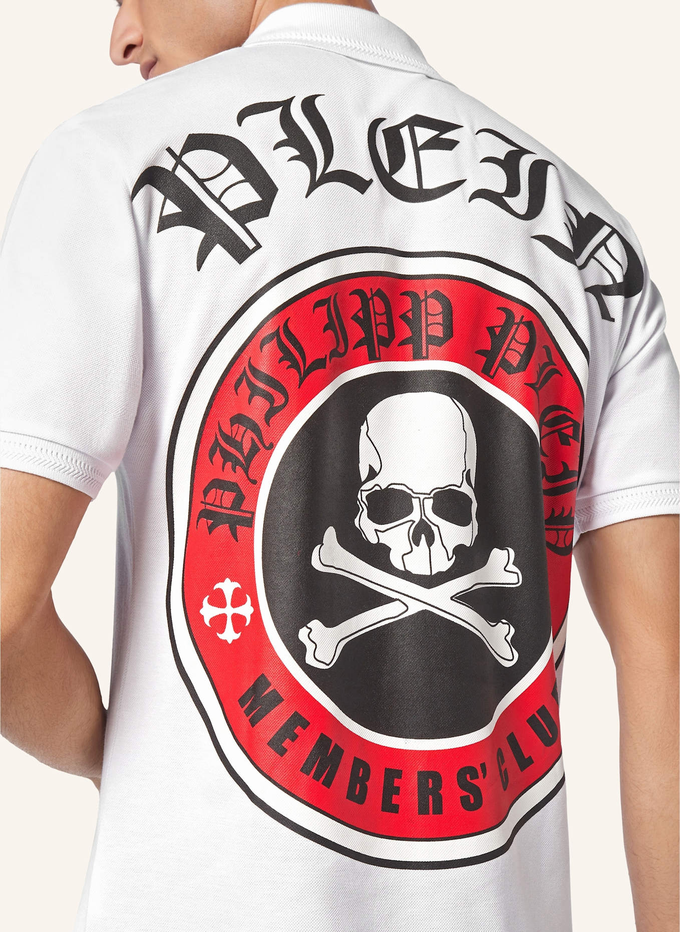 PHILIPP PLEIN Poloshirt SKULL&BONES, Farbe: WEISS (Bild 3)