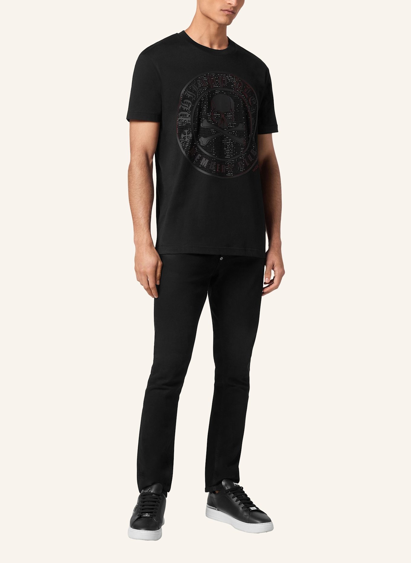 PHILIPP PLEIN PHILIPP PLEIN T-Shirt SKULL&BONES, Farbe: SCHWARZ (Bild 4)