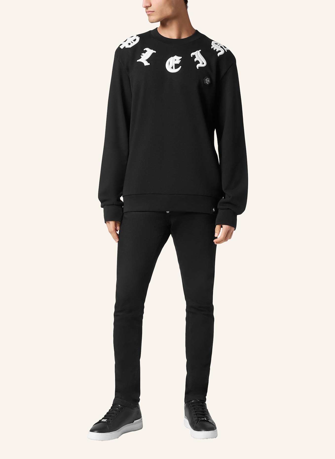 PHILIPP PLEIN ons sweatshirt GOTHIC PLEIN, Farbe: SCHWARZ (Bild 4)