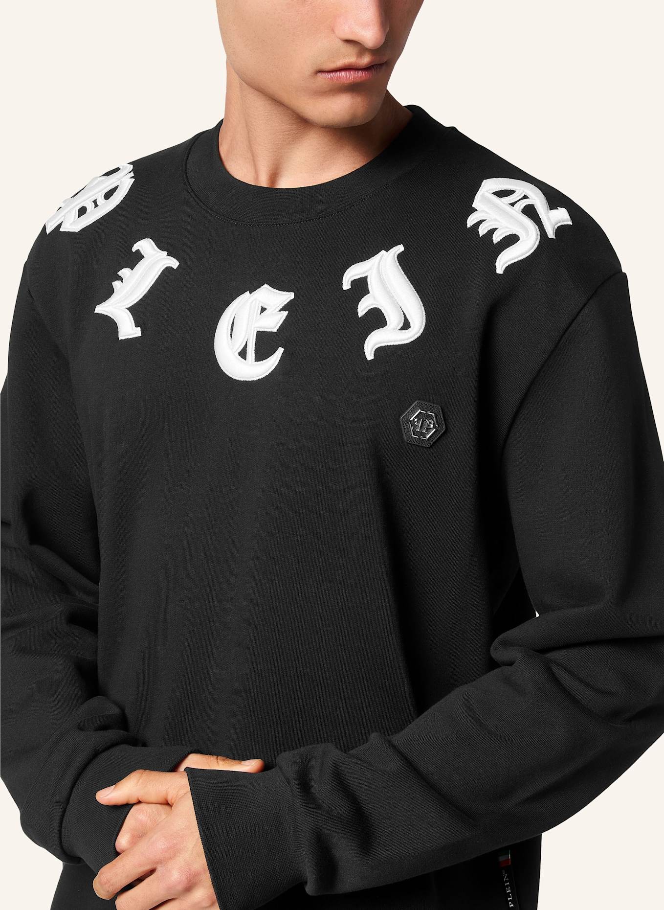 PHILIPP PLEIN ons sweatshirt GOTHIC PLEIN, Farbe: SCHWARZ (Bild 3)