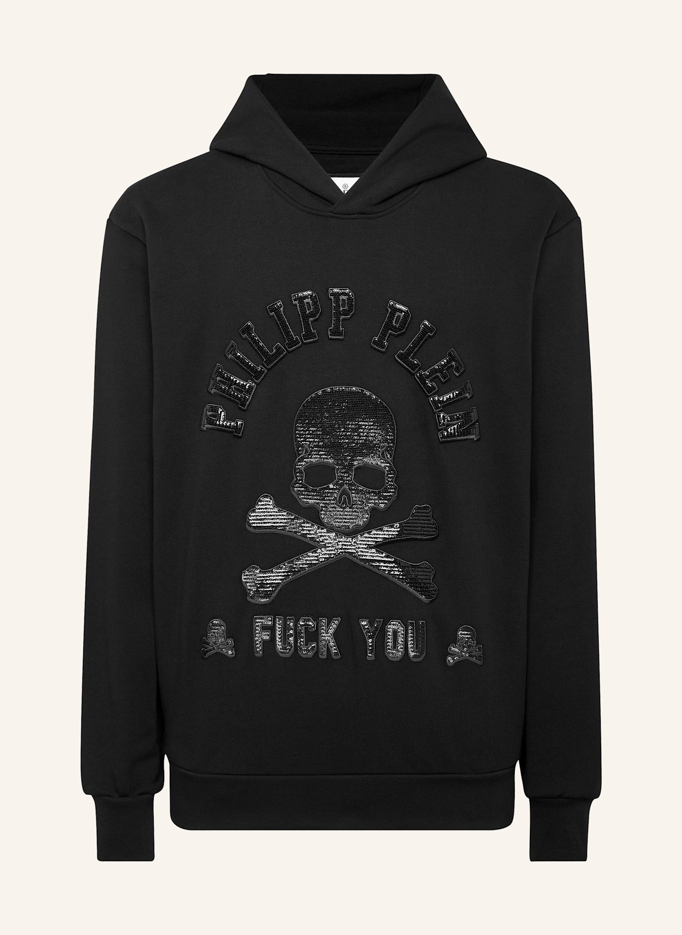 PHILIPP PLEIN Hoodie ICONIC PLEIN, Farbe: SCHWARZ (Bild 1)