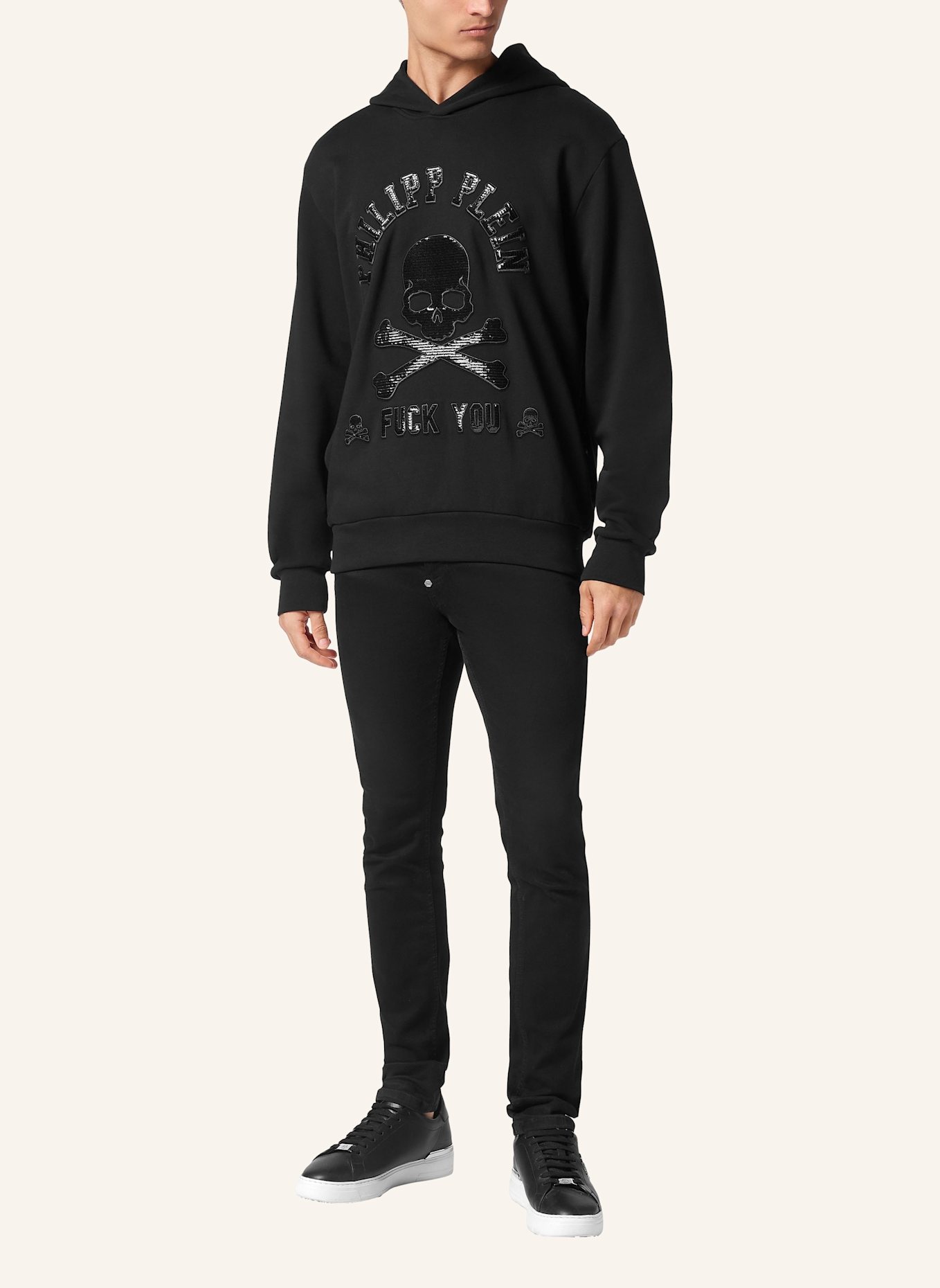 PHILIPP PLEIN Hoodie ICONIC PLEIN, Farbe: SCHWARZ (Bild 4)