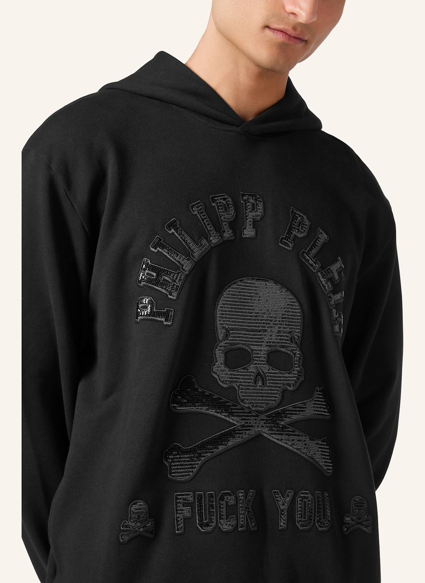 PHILIPP PLEIN Hoodie ICONIC PLEIN, Farbe: SCHWARZ (Bild 3)