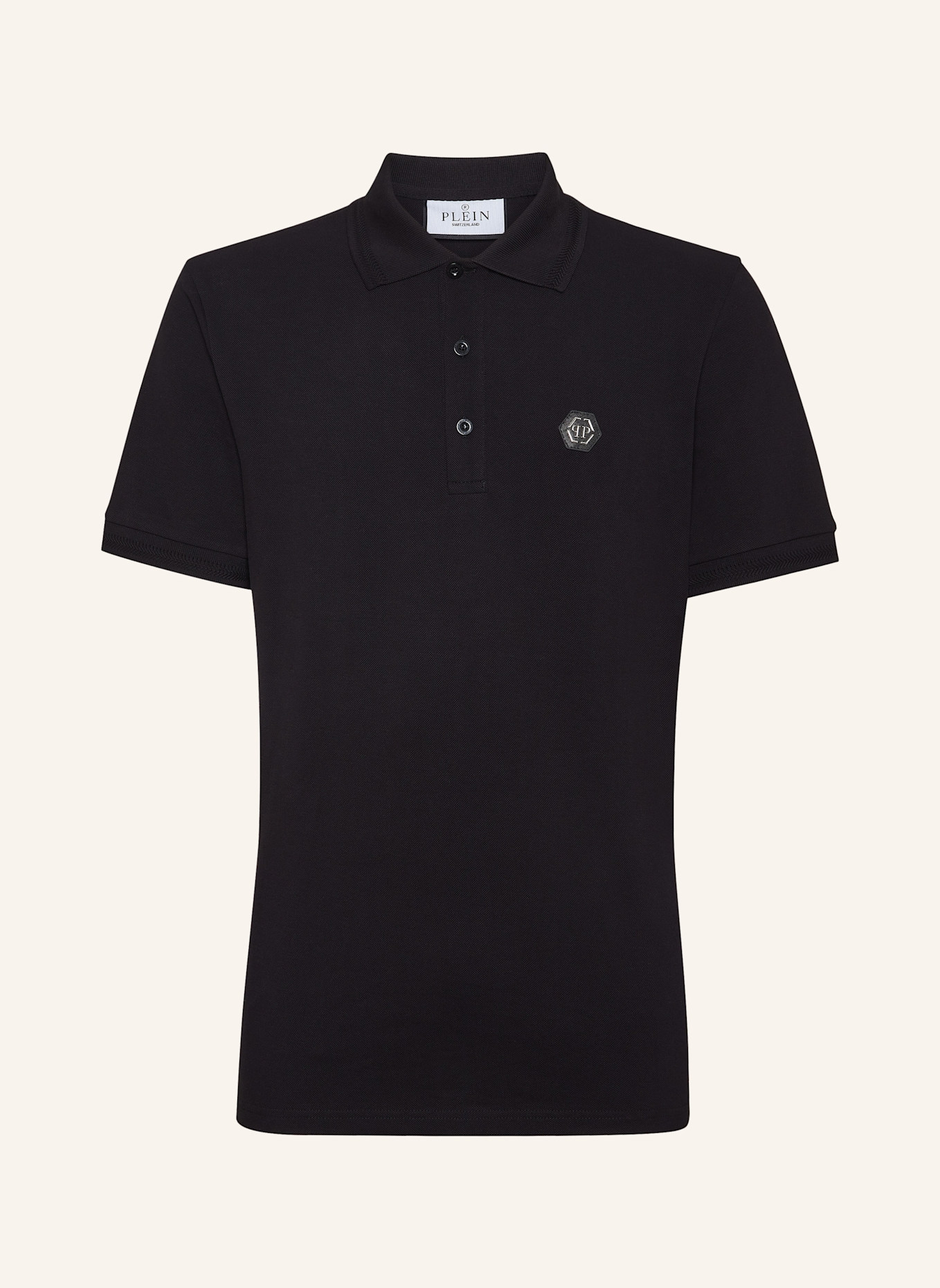 PHILIPP PLEIN Poloshirt SKULL&BONES, Farbe: SCHWARZ (Bild 1)