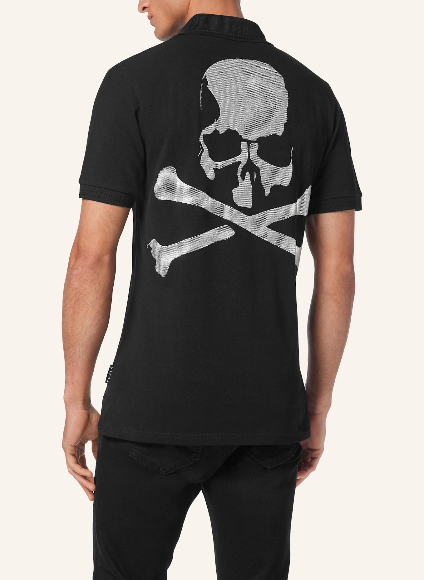 PHILIPP PLEIN Poloshirt SKULL&BONES, Farbe: SCHWARZ (Bild 2)