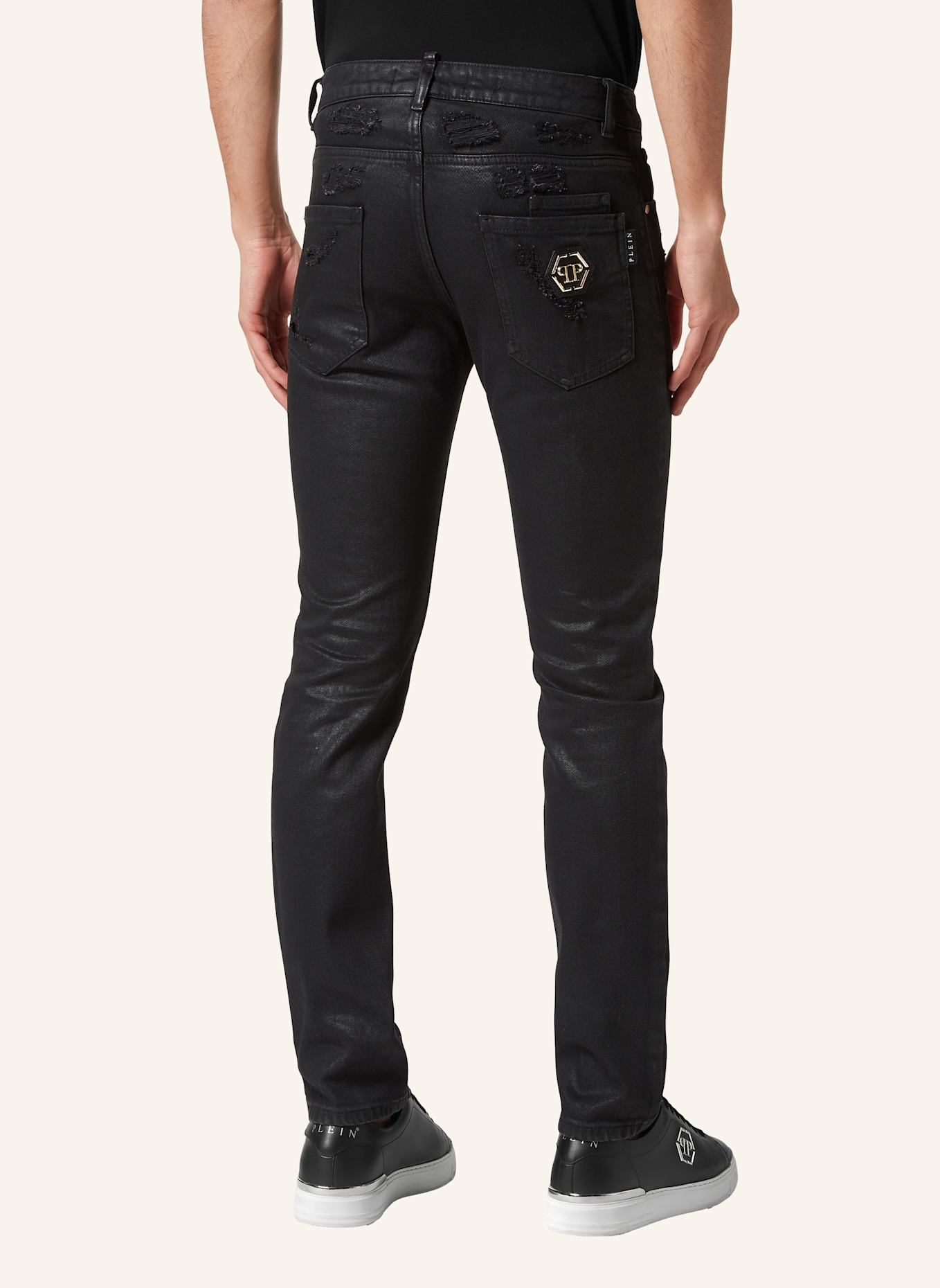 PHILIPP PLEIN PHILIPP PLEIN Jeans Regular Fit Jeans Super Straight Fit, Farbe: SCHWARZ (Bild 2)