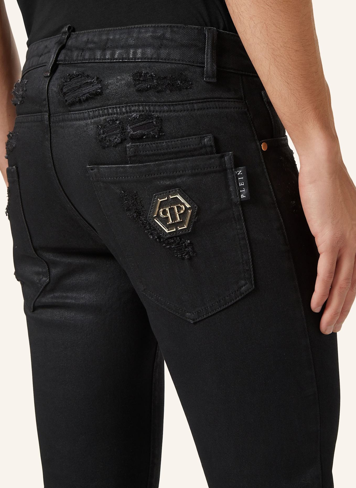 PHILIPP PLEIN PHILIPP PLEIN Jeans Regular Fit Jeans Super Straight Fit, Farbe: SCHWARZ (Bild 3)