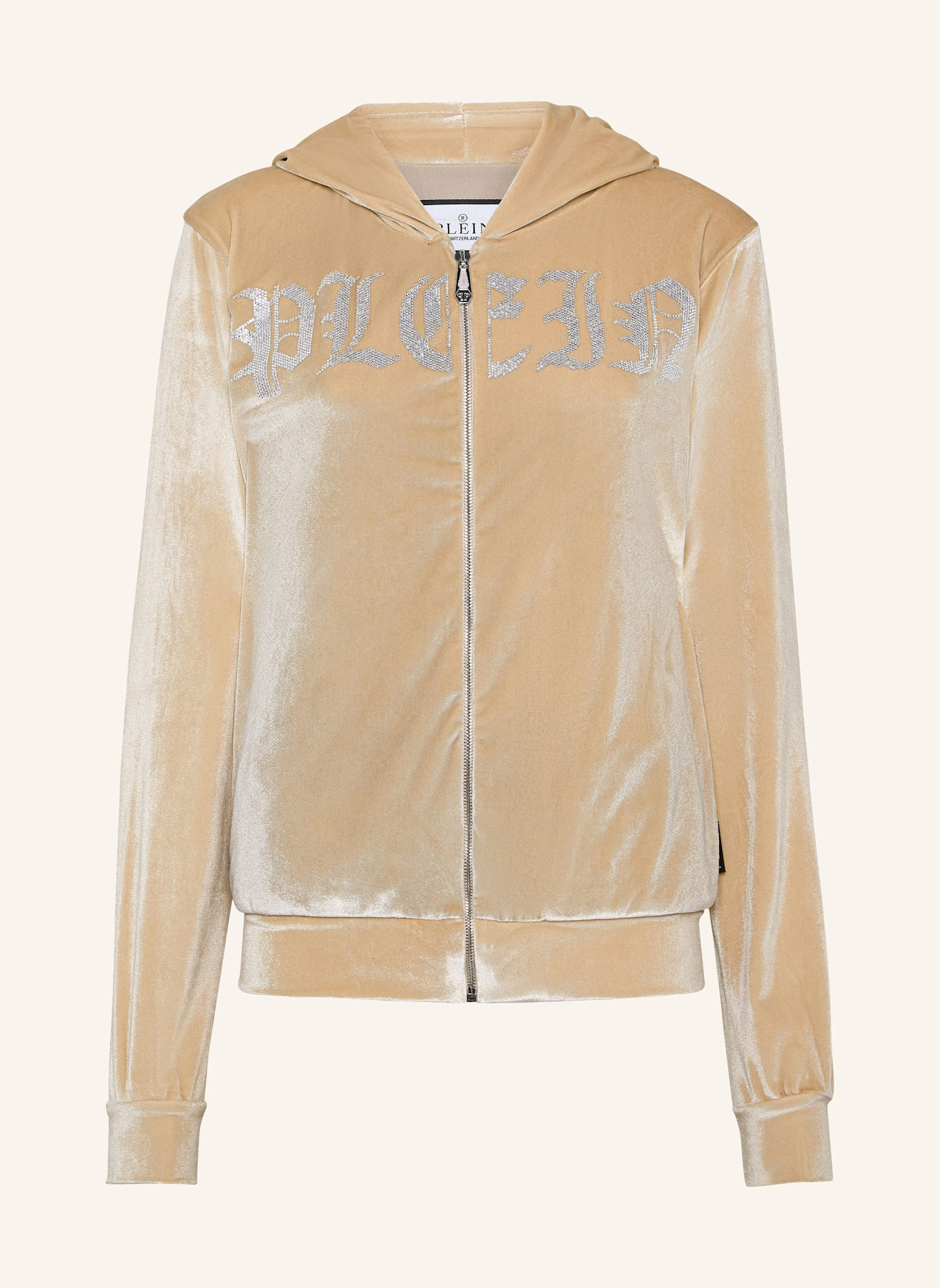 PHILIPP PLEIN Sweatjacke GOTHIC PLEIN, Farbe: BEIGE (Bild 1)