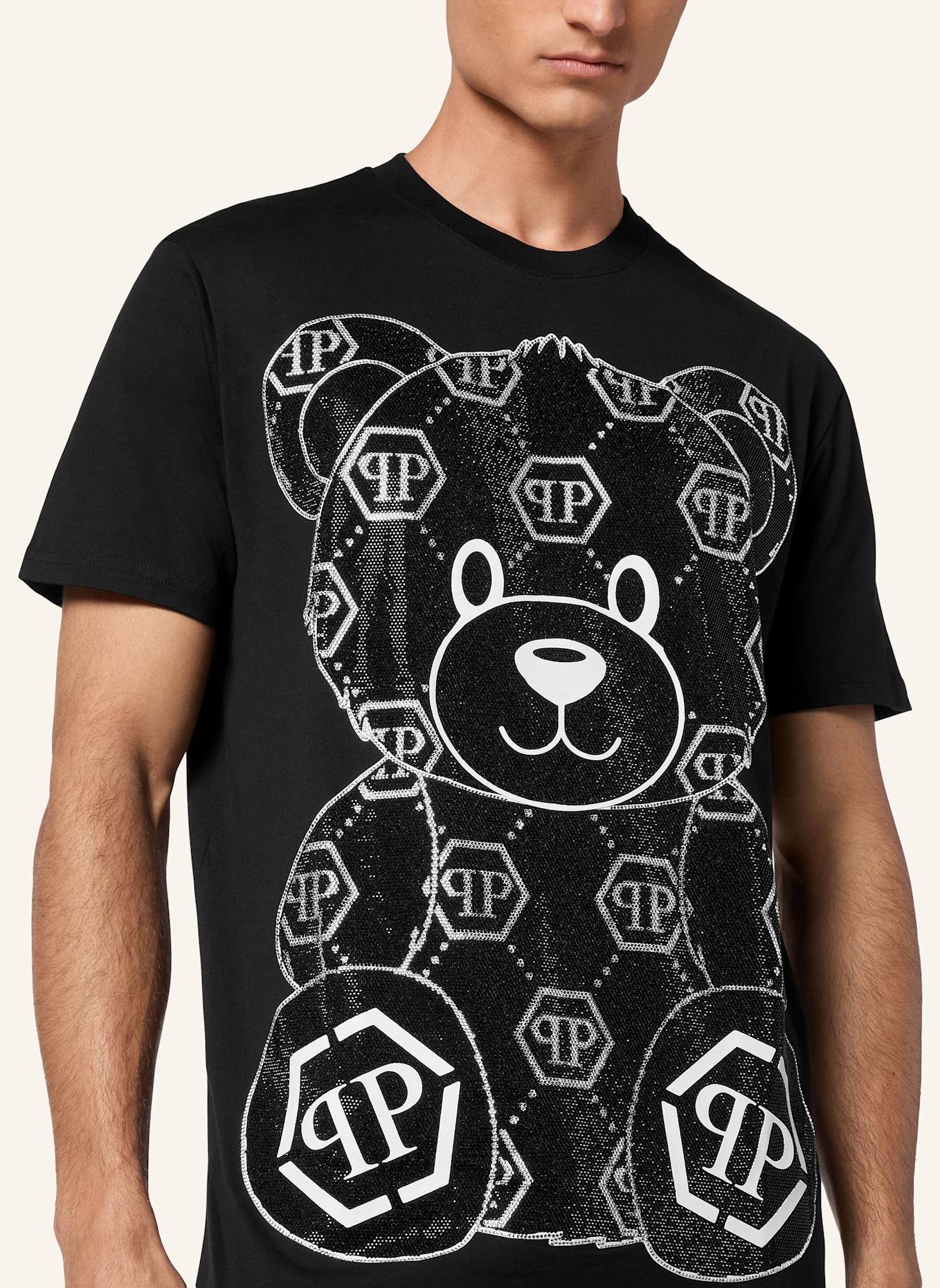 PHILIPP PLEIN T-Shirt TEDDY BEAR, Farbe: SCHWARZ (Bild 3)