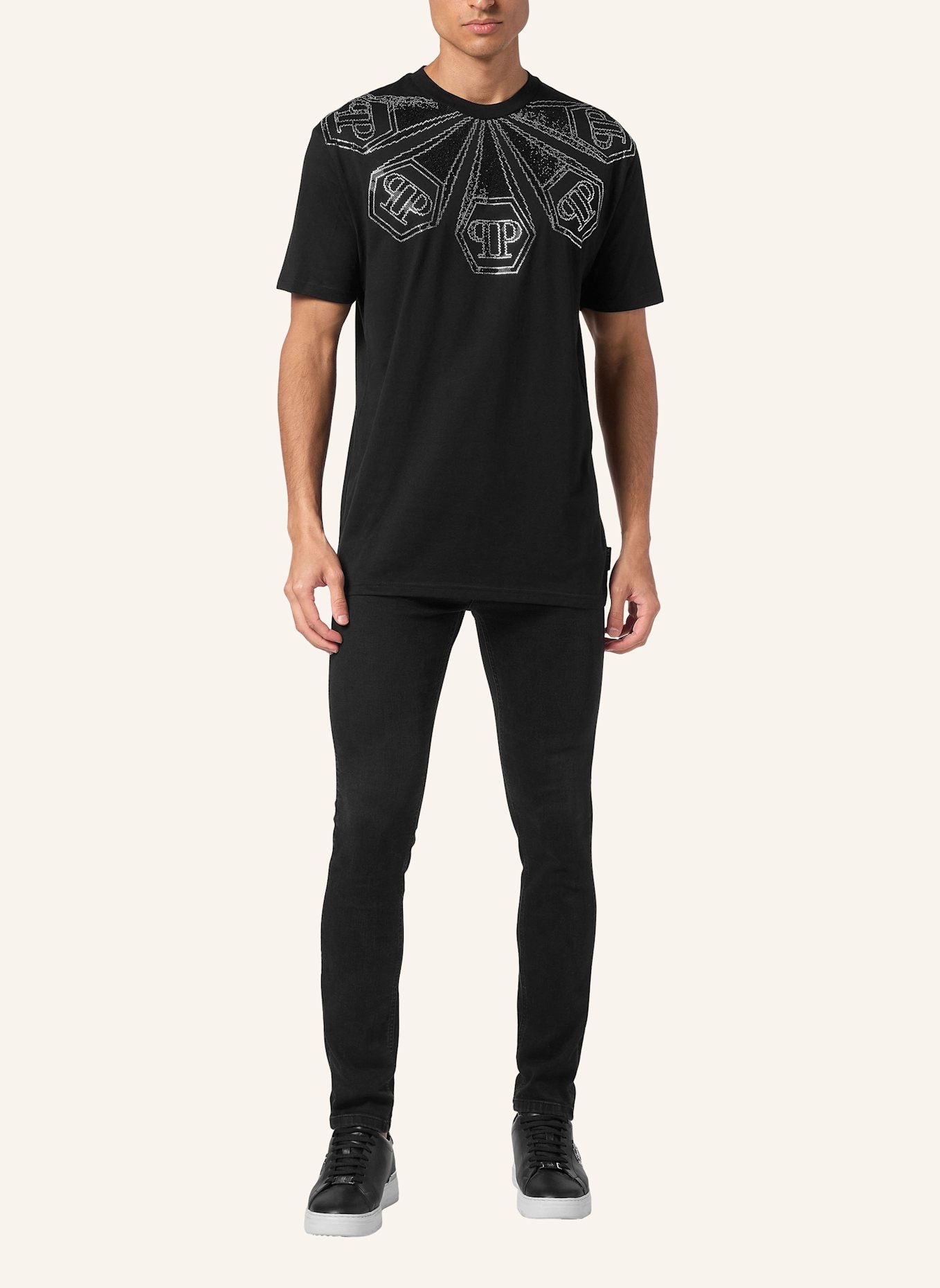 PHILIPP PLEIN PHILIPP PLEIN T-Shirt HEXAGON, Farbe: SCHWARZ (Bild 4)