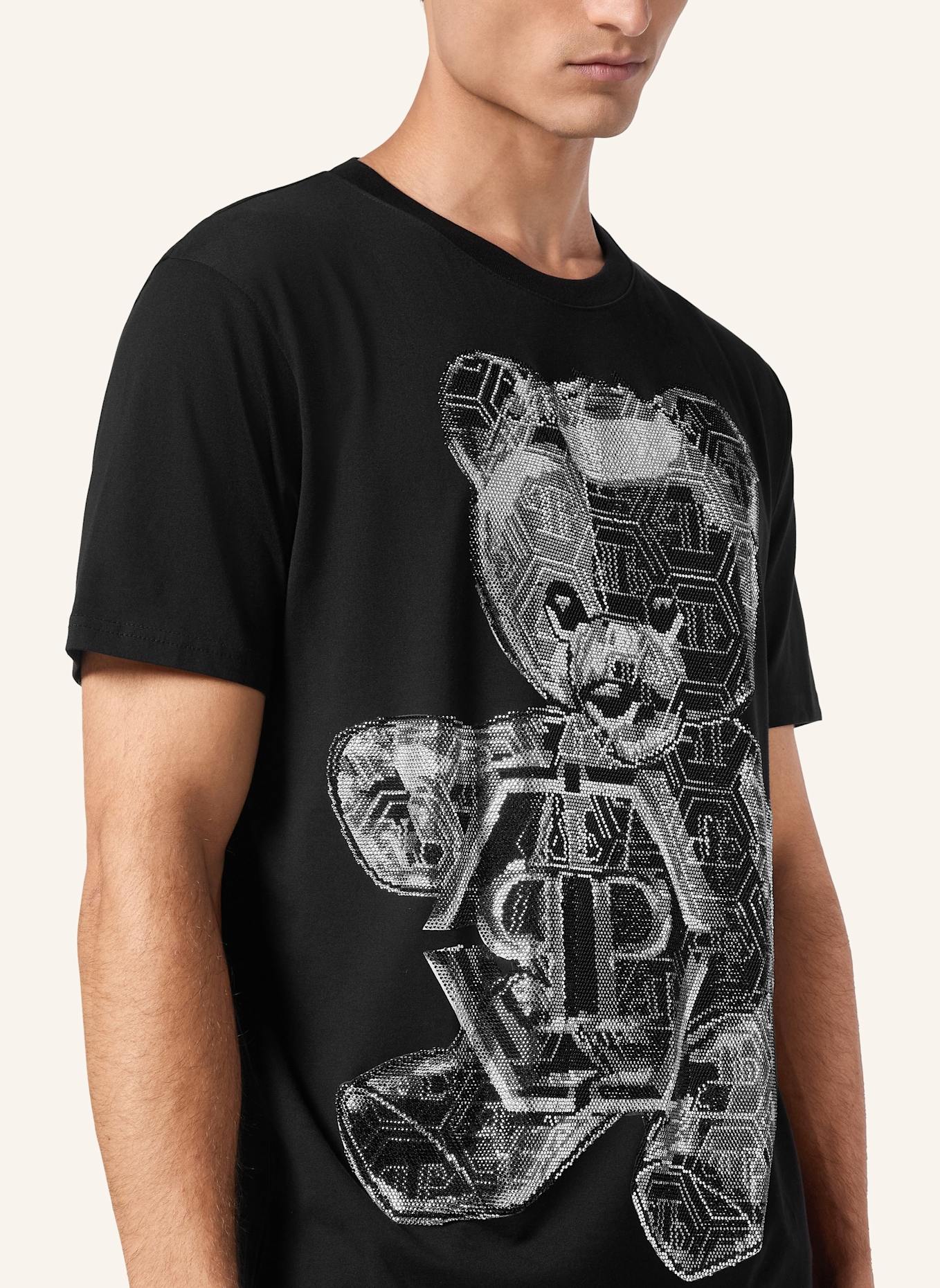 PHILIPP PLEIN T-Shirt mit Steinenbesatz TEDDY BEAR, Farbe: SCHWARZ (Bild 3)