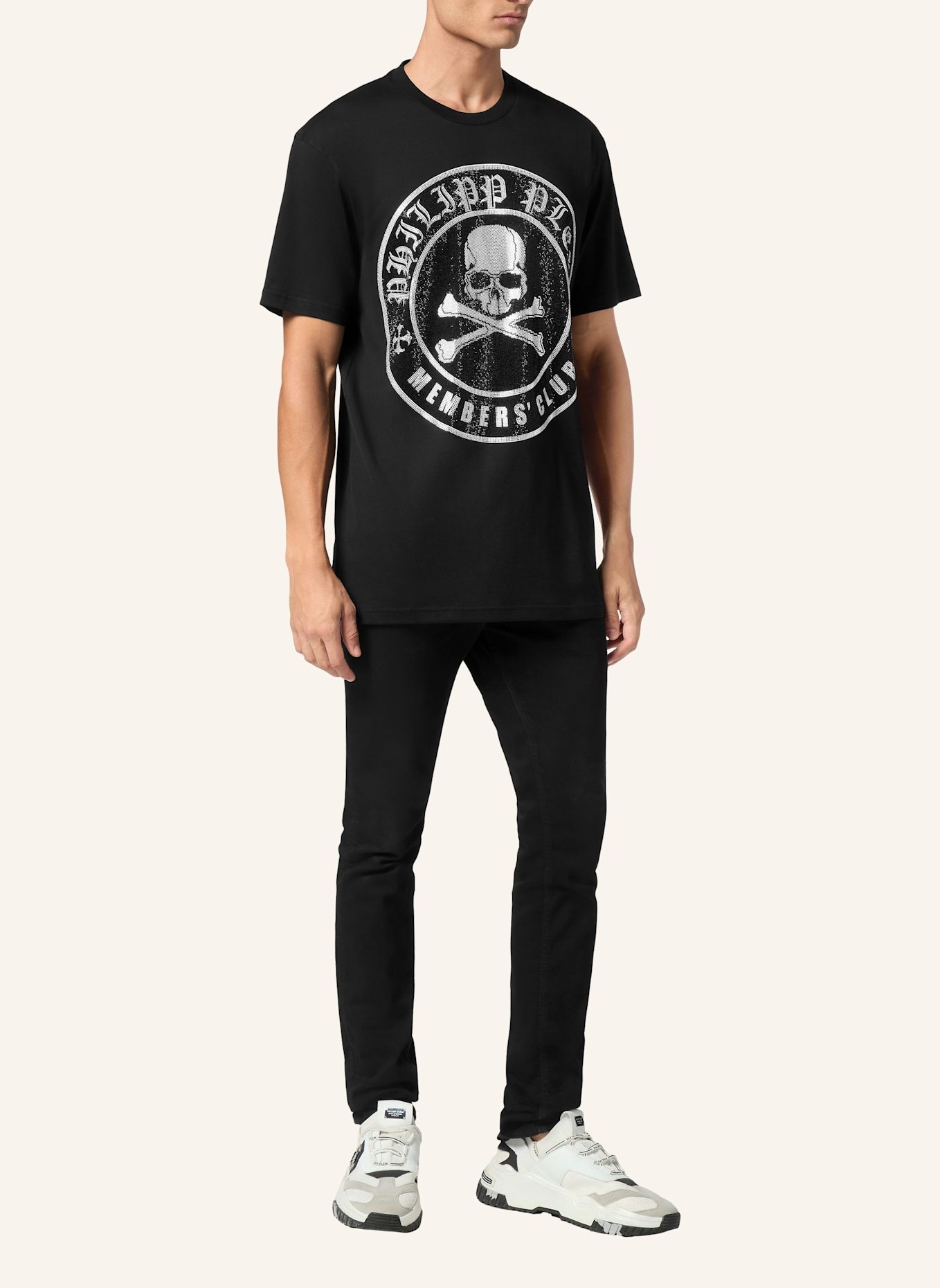 PHILIPP PLEIN T-Shirt SKULL&BONES, Farbe: SCHWARZ (Bild 3)