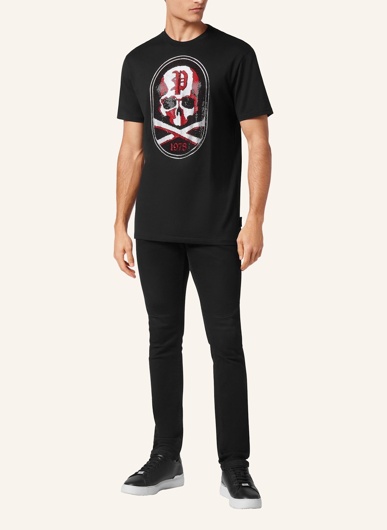 PHILIPP PLEIN PHILIPP PLEIN T-Shirt SKULL&BONES, Farbe: SCHWARZ (Bild 4)