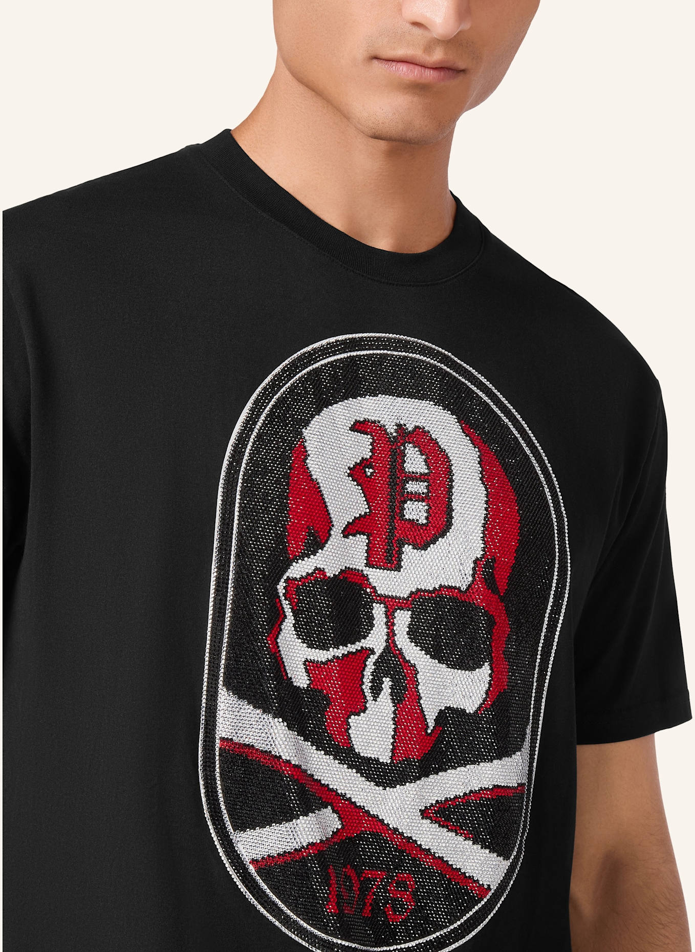 PHILIPP PLEIN PHILIPP PLEIN T-Shirt SKULL&BONES, Farbe: SCHWARZ (Bild 3)