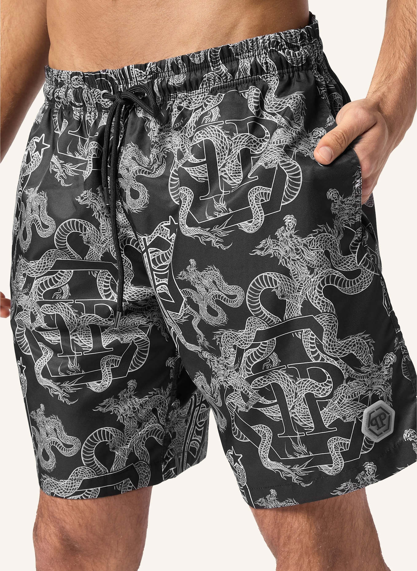 PHILIPP PLEIN PHILIPP PLEIN Badehose DRAGON, Farbe: SCHWARZ (Bild 3)