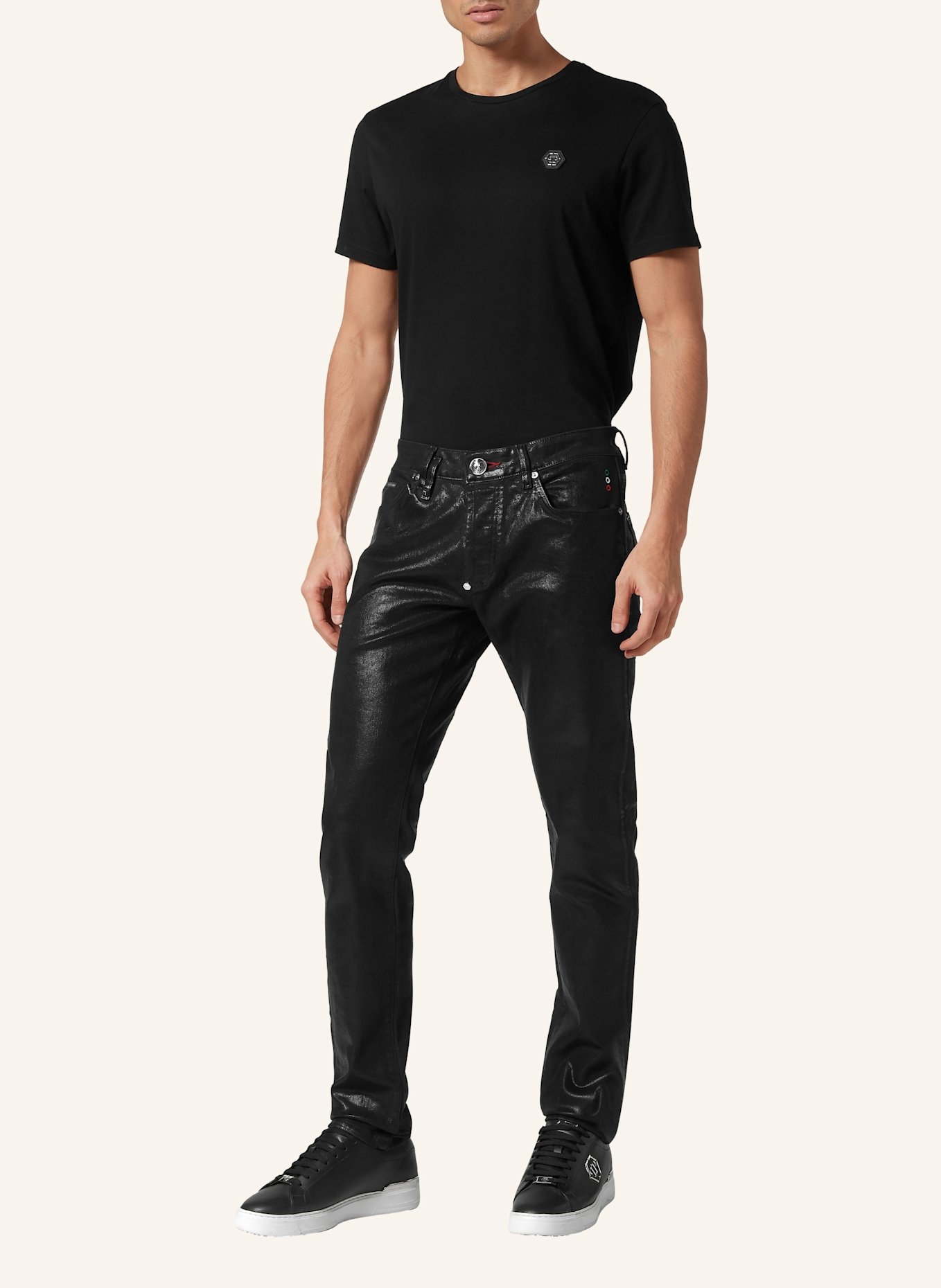 PHILIPP PLEIN Jeans Super Straight Fit, Farbe: SCHWARZ (Bild 4)