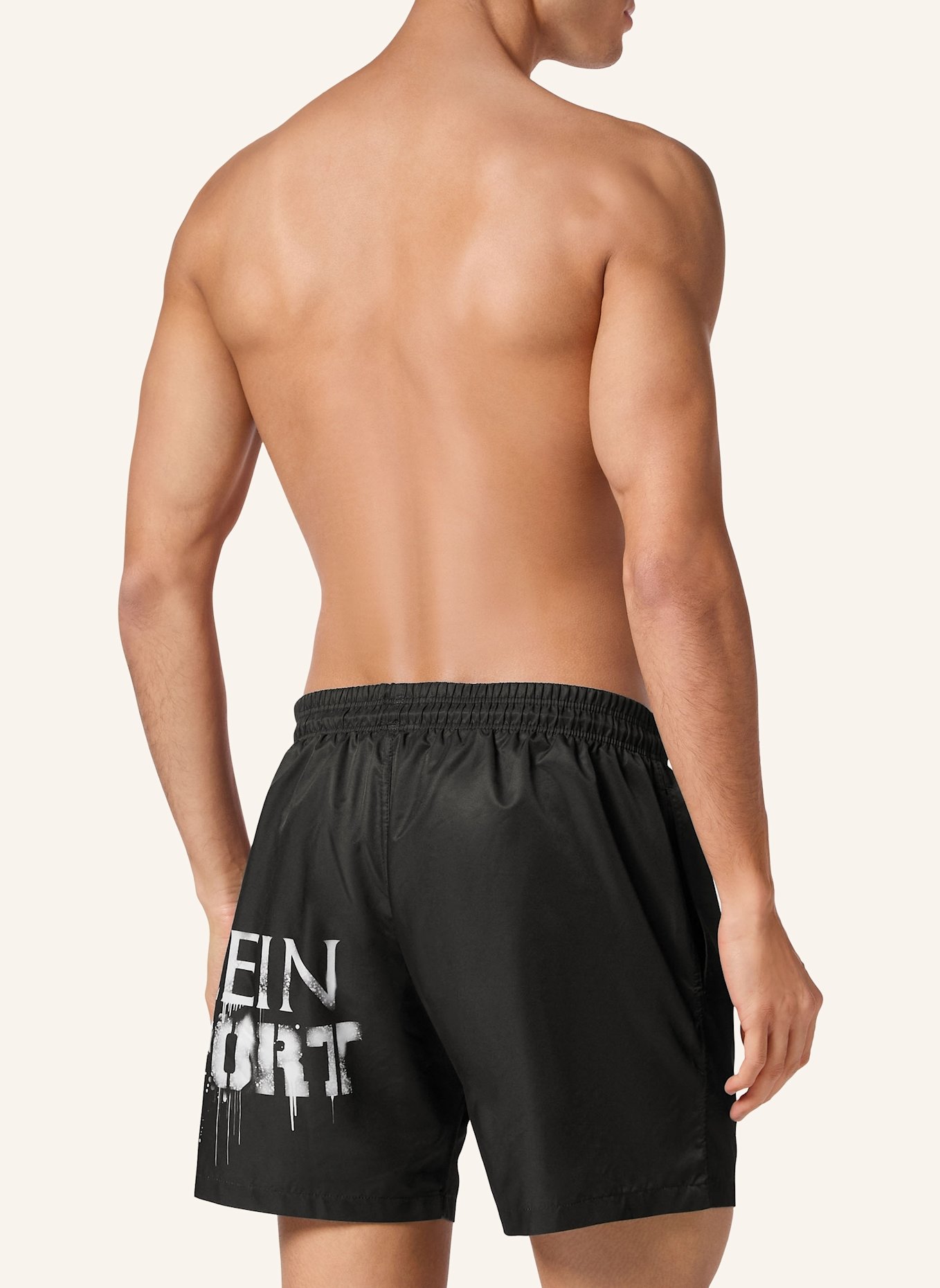 PLEIN SPORT Badehose, Farbe: WEISS/ SCHWARZ (Bild 2)