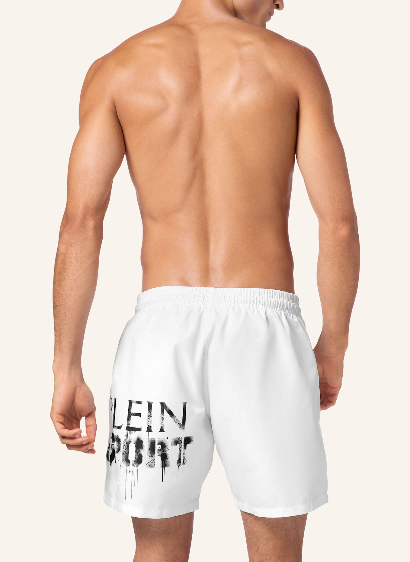 PLEIN SPORT Badehose, Farbe: WEISS/ SCHWARZ (Bild 2)