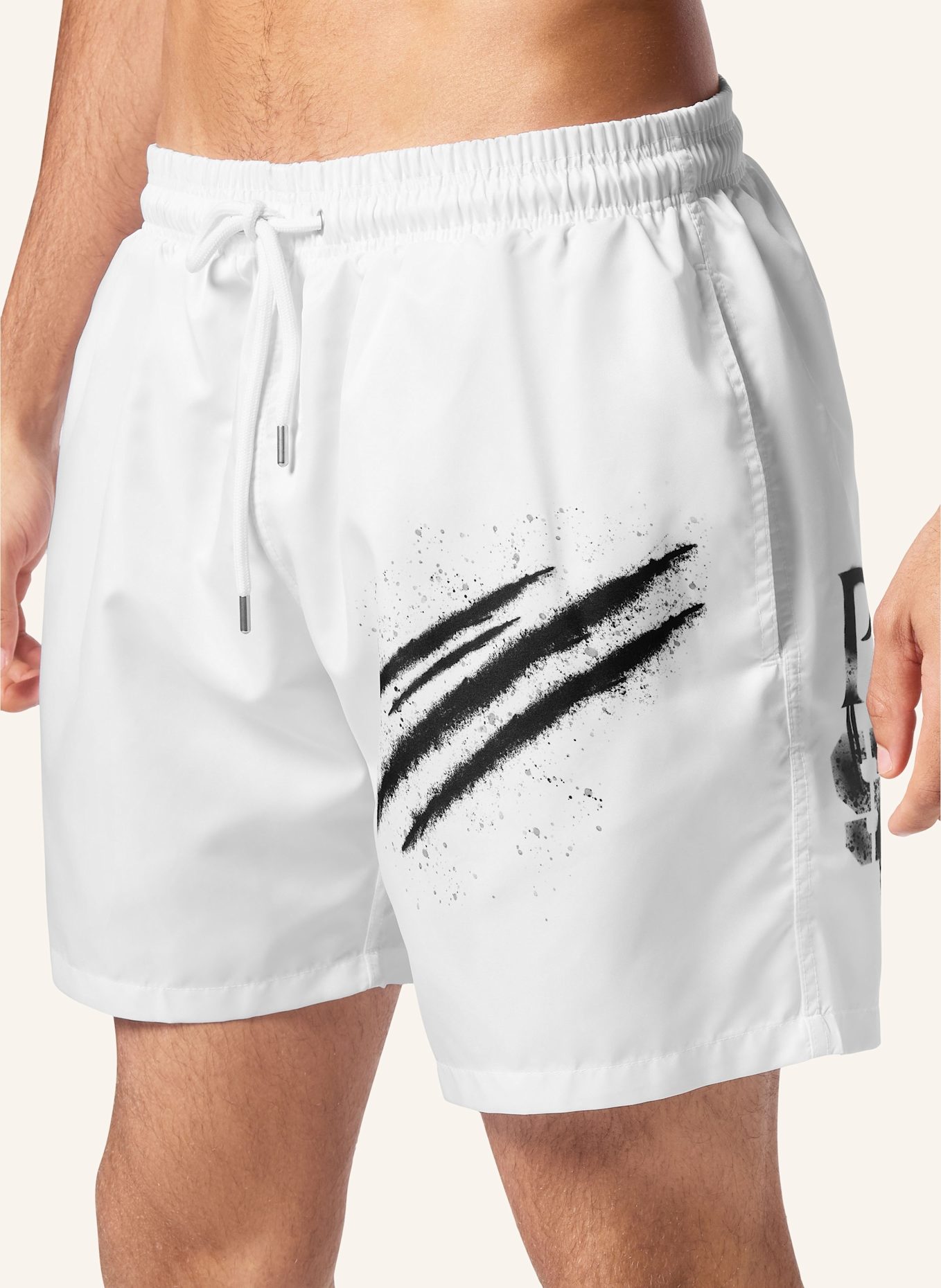 PLEIN SPORT Badehose, Farbe: WEISS/ SCHWARZ (Bild 3)