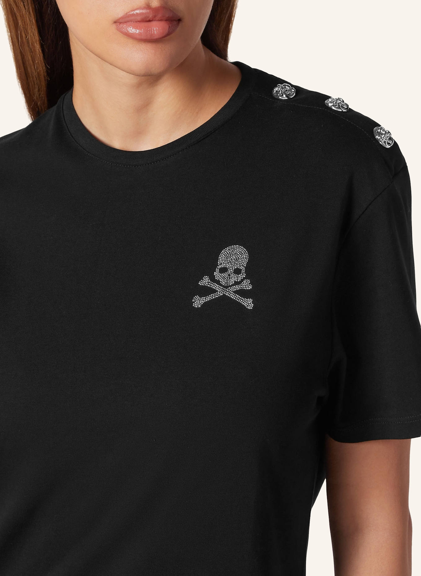 PHILIPP PLEIN T-Shirt SKULL&BONES, Farbe: SCHWARZ (Bild 3)