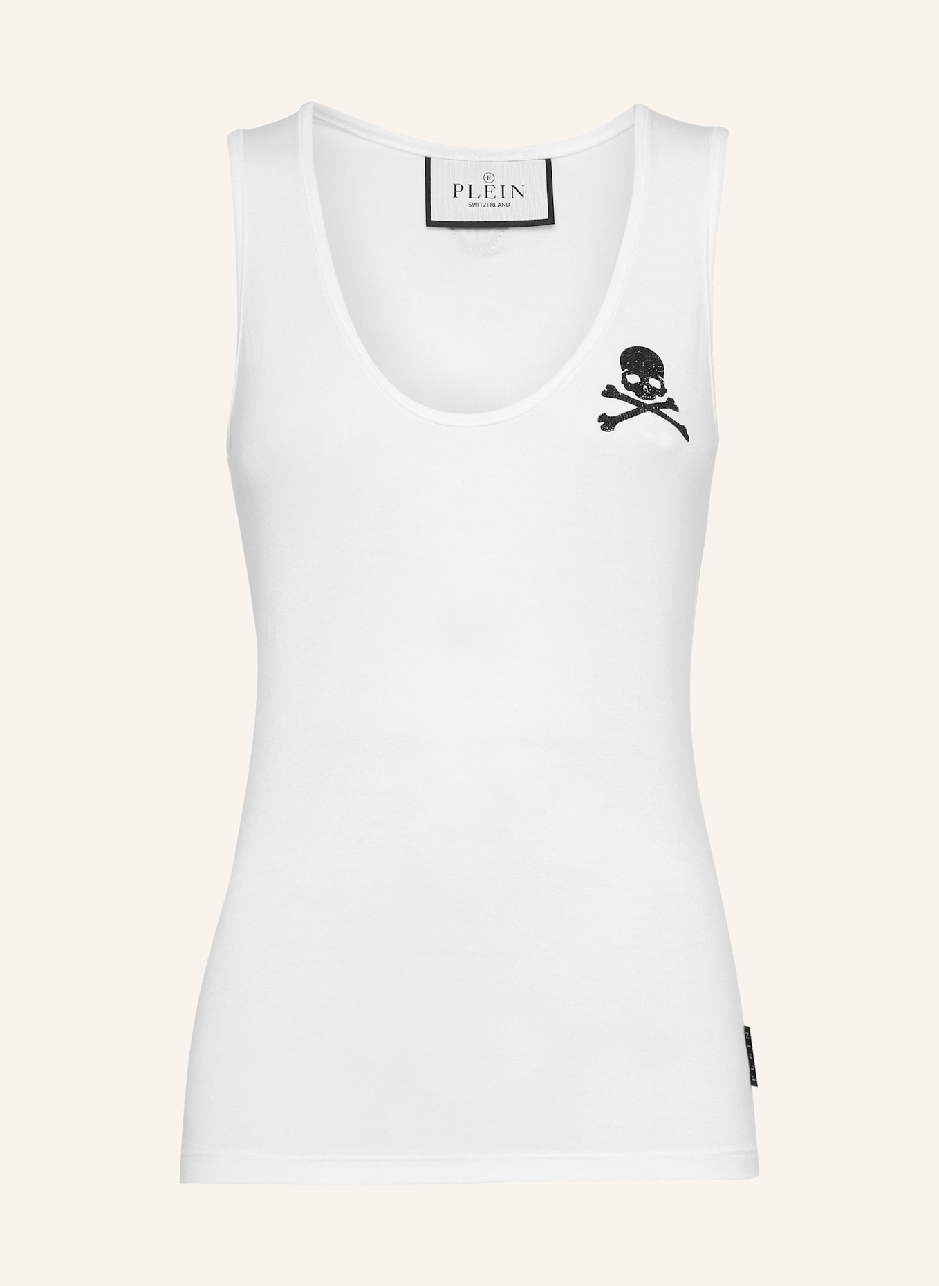 PHILIPP PLEIN PHILIPP PLEIN Tanktop SKULL&BONES, Farbe: WEISS (Bild 1)