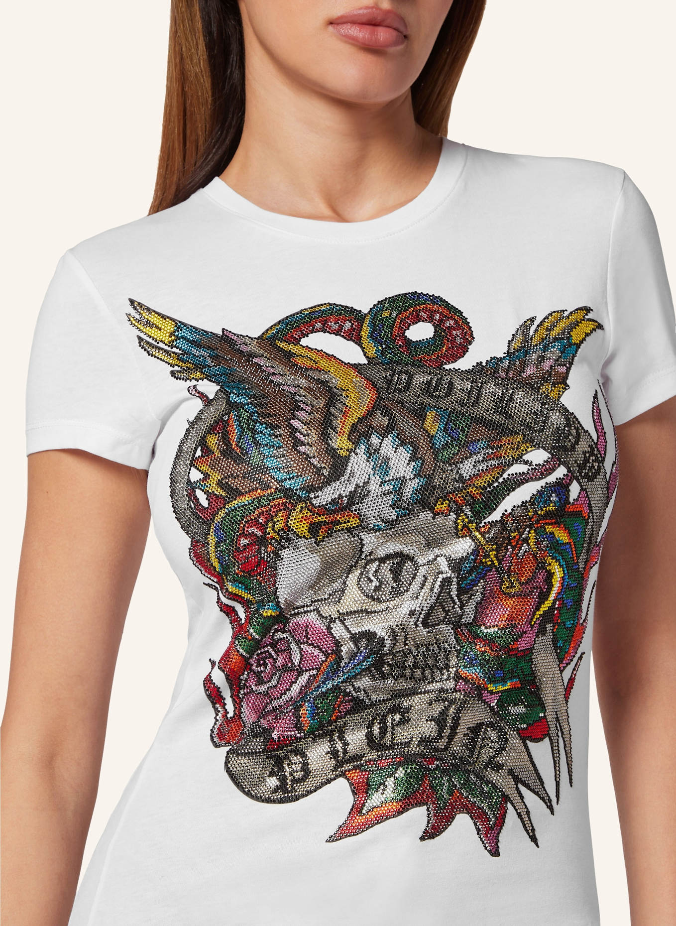 PHILIPP PLEIN PHILIPP PLEIN T-Shirt TATTOO, Farbe: WEISS (Bild 3)