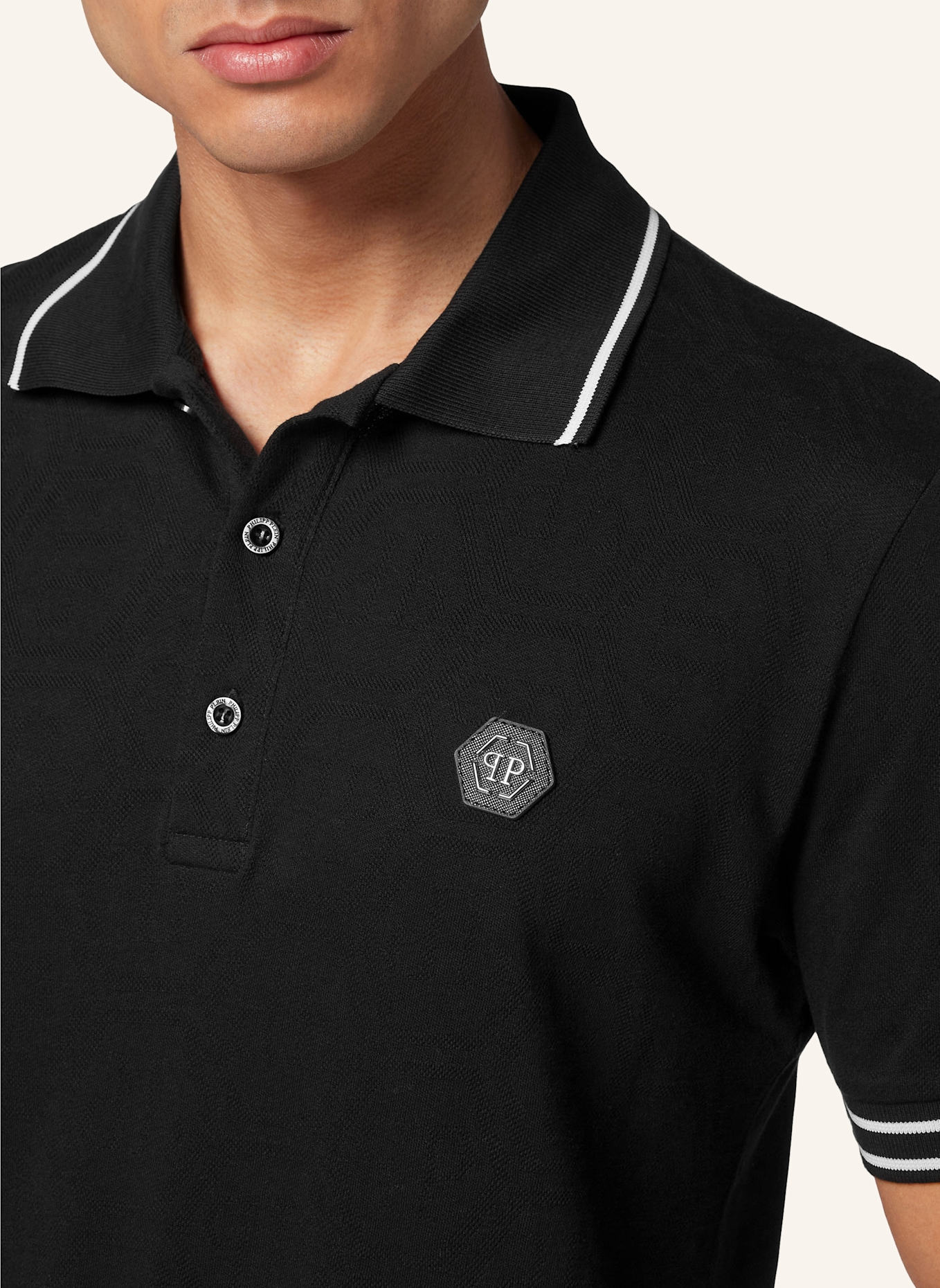 PHILIPP PLEIN PHILIPP PLEIN Poloshirt Poloshirt, Farbe: SCHWARZ (Bild 3)