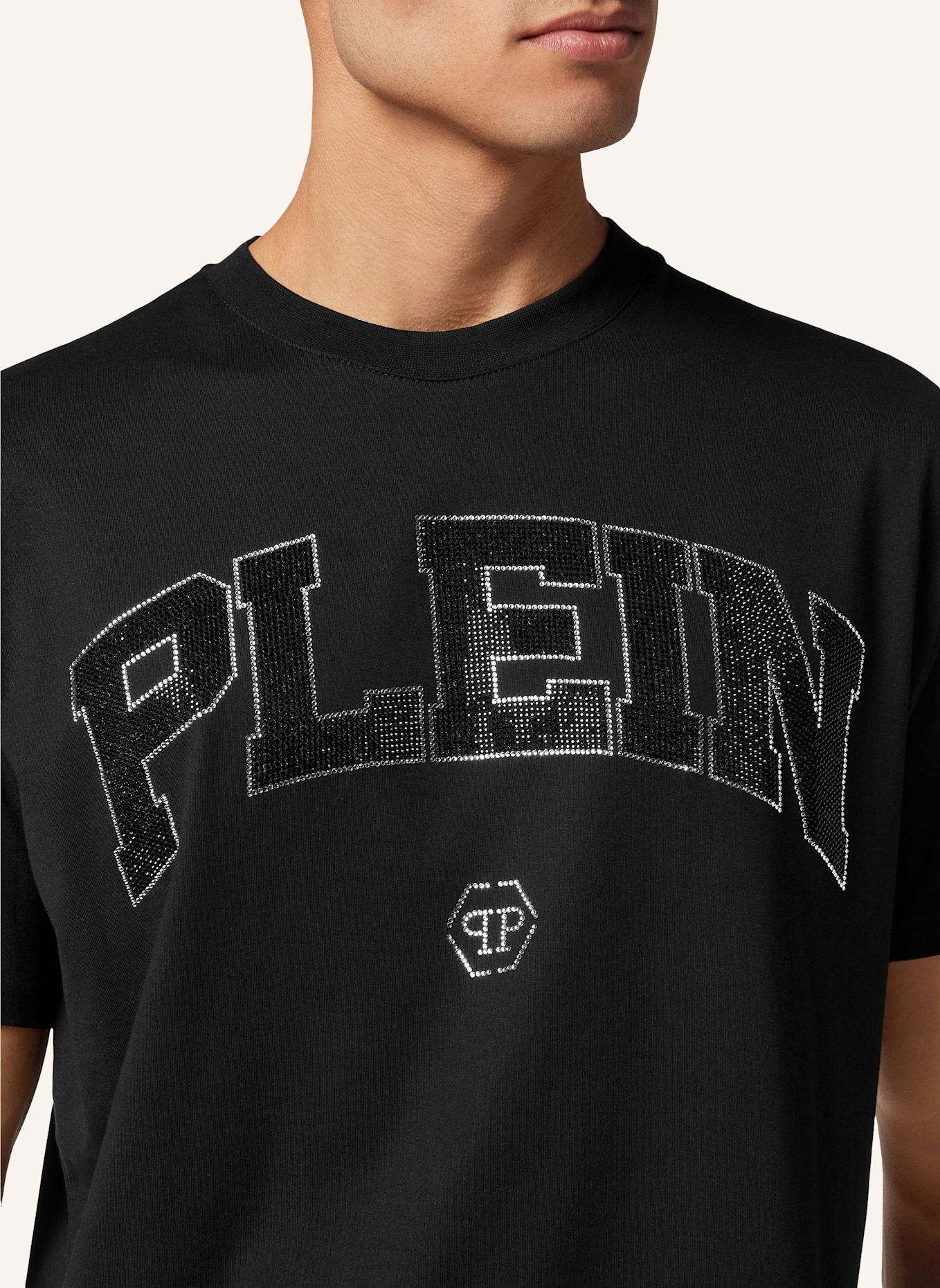 PHILIPP PLEIN PHILIPP PLEIN T-Shirt T-Shirt mit Steinenbesatz, Farbe: SCHWARZ (Bild 3)