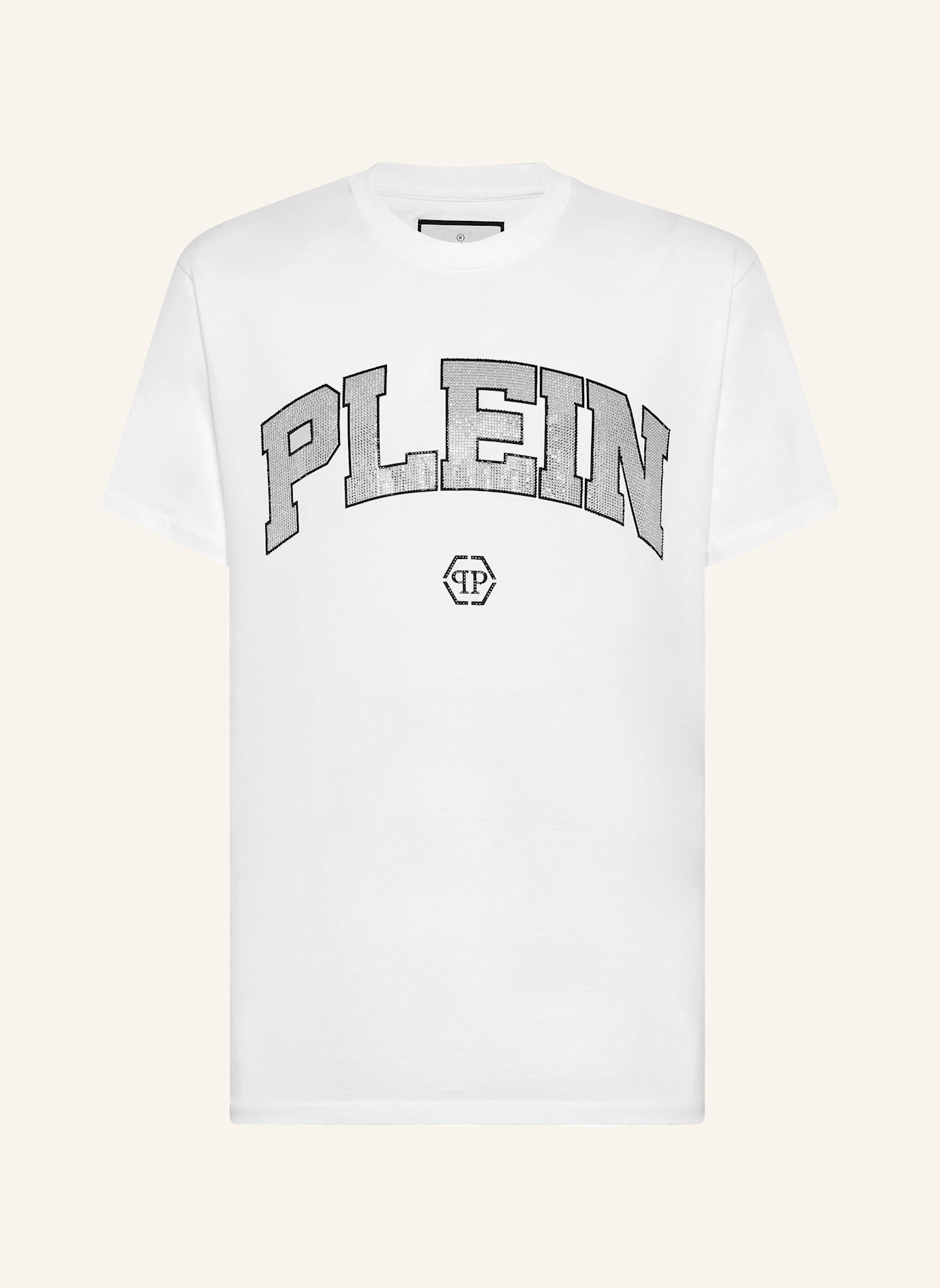 PHILIPP PLEIN PHILIPP PLEIN T-Shirt T-Shirt mit Steinenbesatz, Farbe: WEISS (Bild 1)