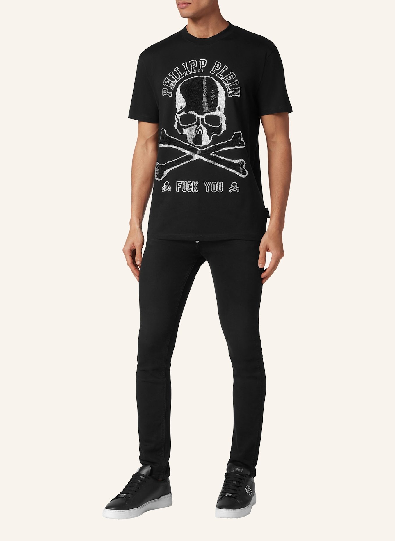 PHILIPP PLEIN T-Shirt SKULL&BONES, Farbe: SCHWARZ (Bild 4)