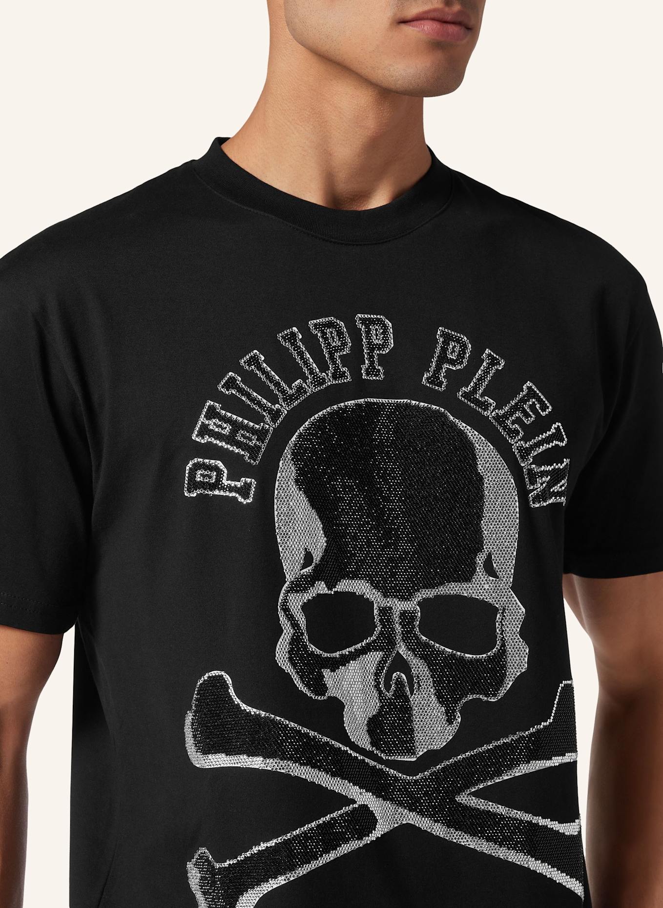 PHILIPP PLEIN T-Shirt SKULL&BONES, Farbe: SCHWARZ (Bild 3)